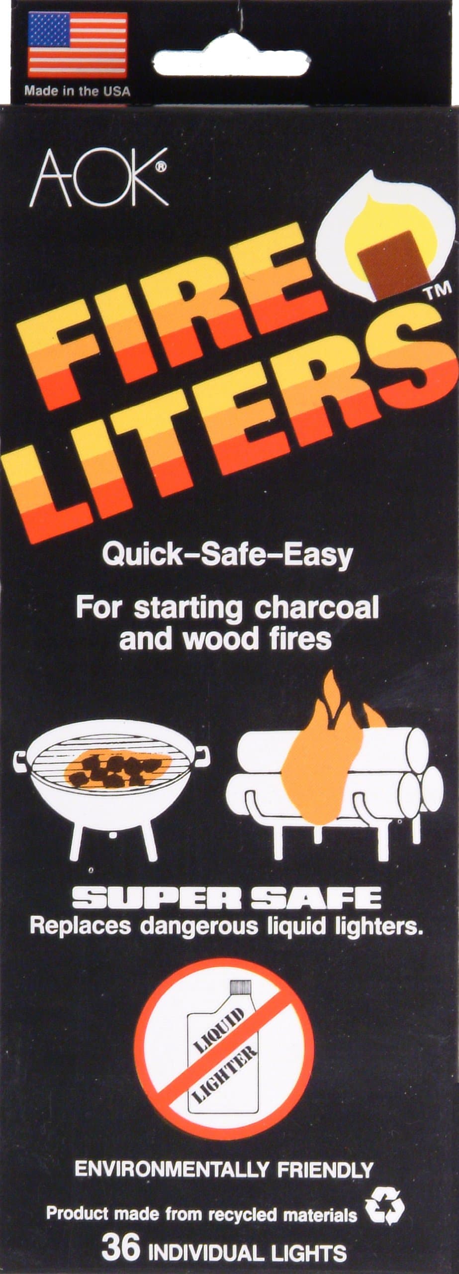 FIRE LITERS36Pkfire Lighter Cube 10836 Firelogs Holders & Accessories