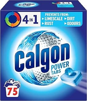 3-in-1 Washing Machine Water Softener Tablets, 75 Tabs