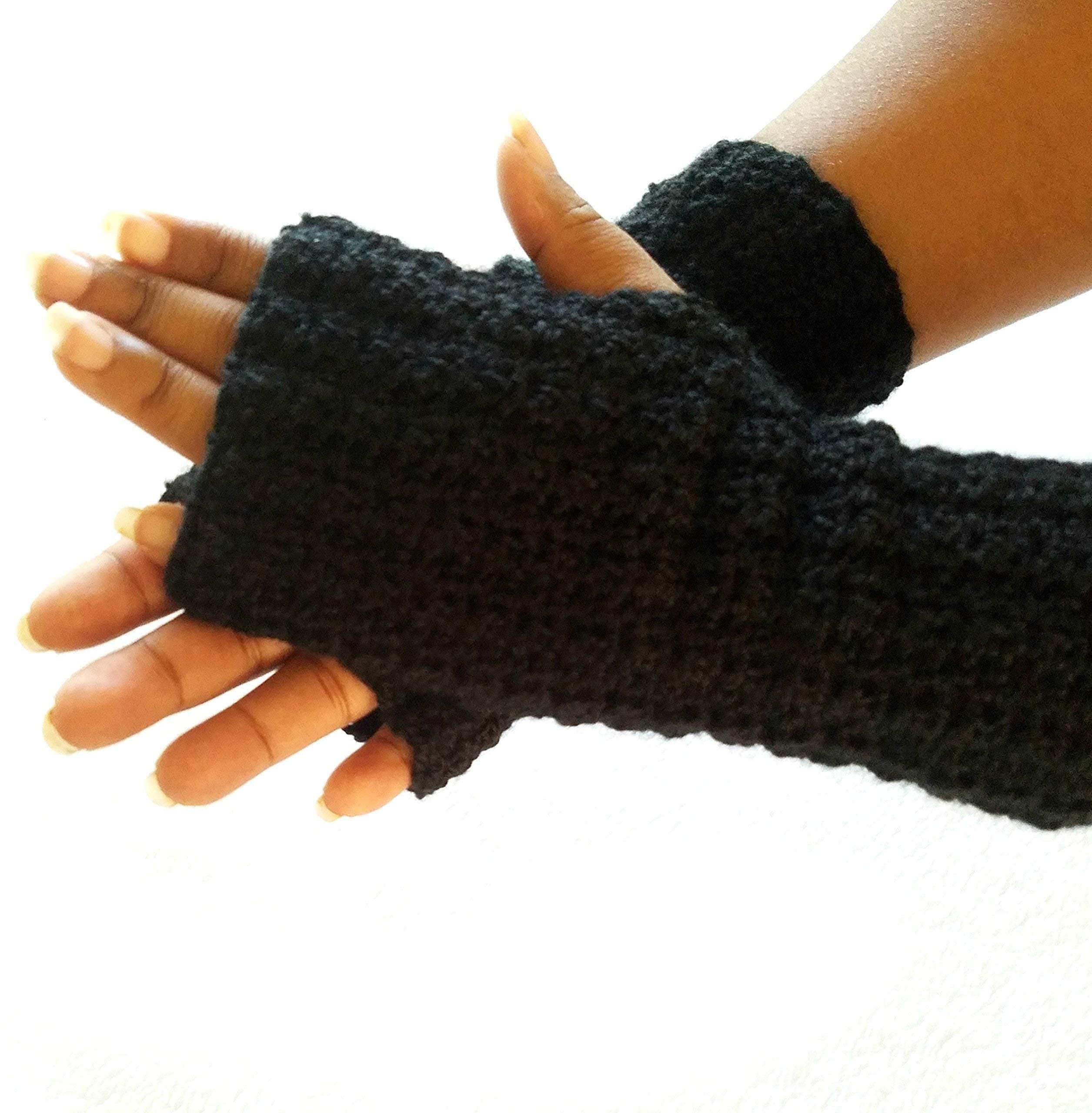 Womens Fingerless Long Sleeve Gloves