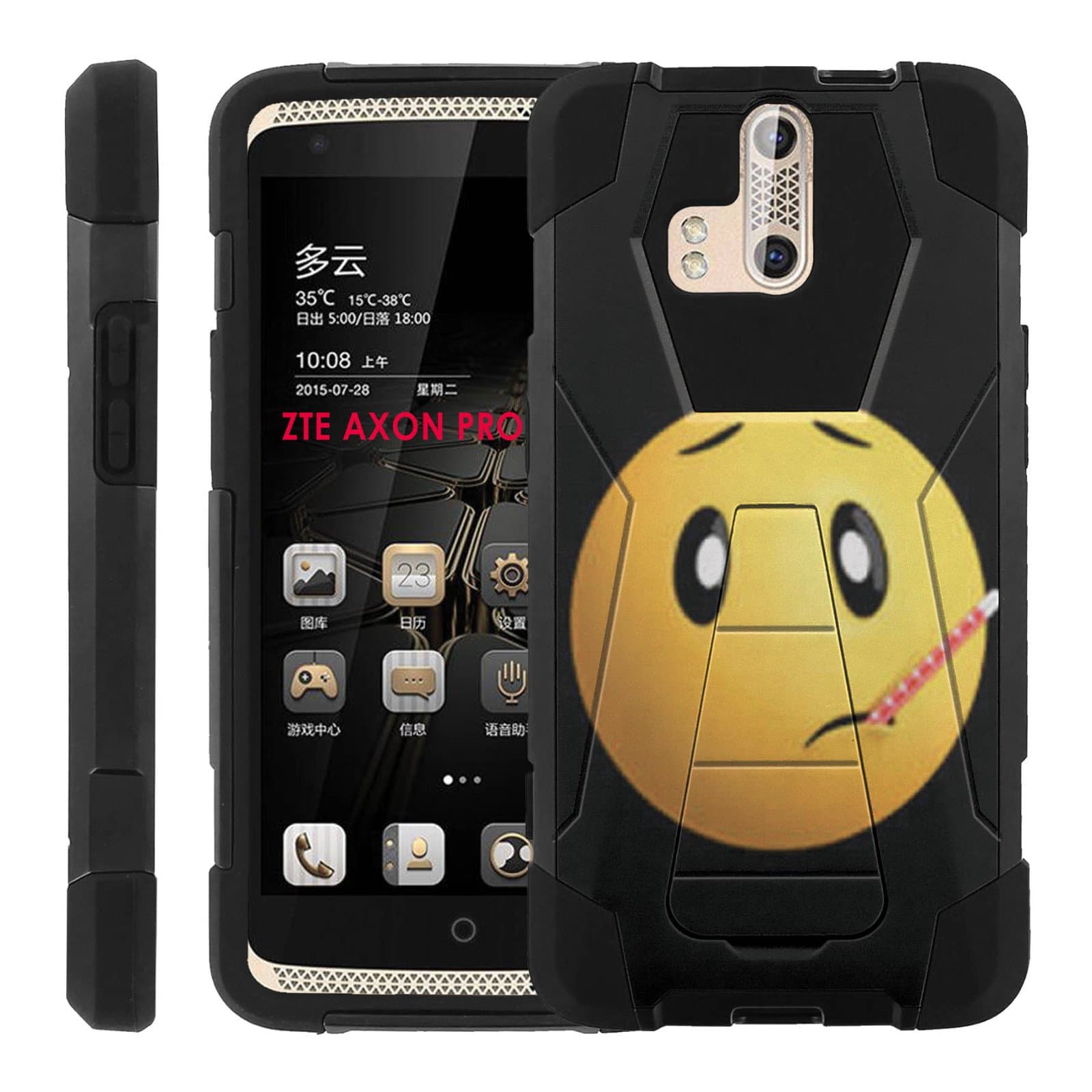 [EMOTION 7] ZTE Axon Pro [Advance] Dual Layer Shockproof Rugged Hybrid Armor Bumper Protection [Built-in Kickstand] for ZTE Axon Pro
