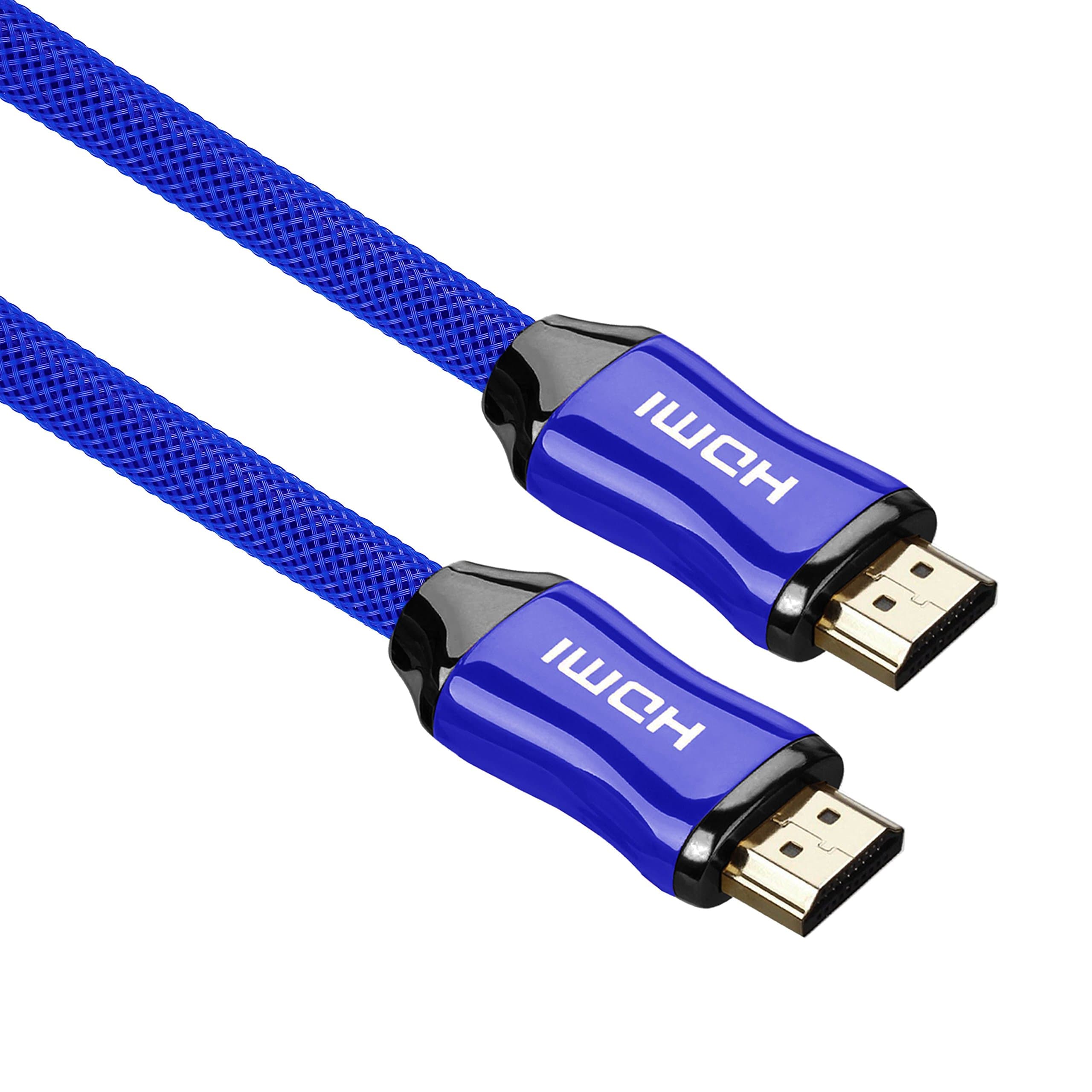 Yason High Speed -Hdmi a to a Type Cable---4k Ultra Hd Series Braided High Speed Zinc Alloy Connector(3 Feet/ 1 Meter), 3d Ps4 2160p - For Ps3, Ps4, Xbox 360, Mac, Hdtv, Lcd... (3Feet/1M, BLUE)
