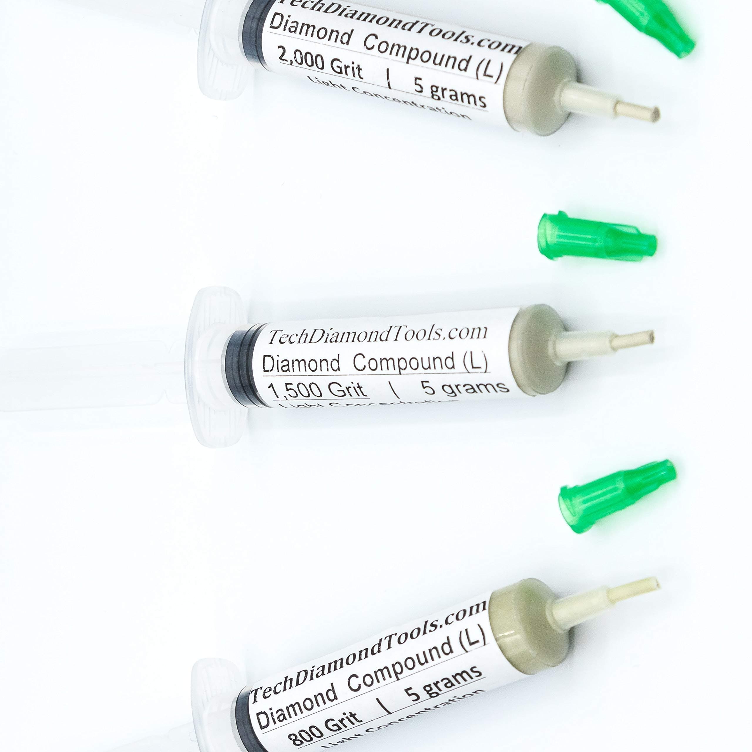 Set of 3 Diamond Lapping Paste Polishing Compound 800 1500 2000 Grit Lapidary Paste for Rock Glass Metal Jewelry Resin Marble with Light Concentration of Diamond Powder USA Made