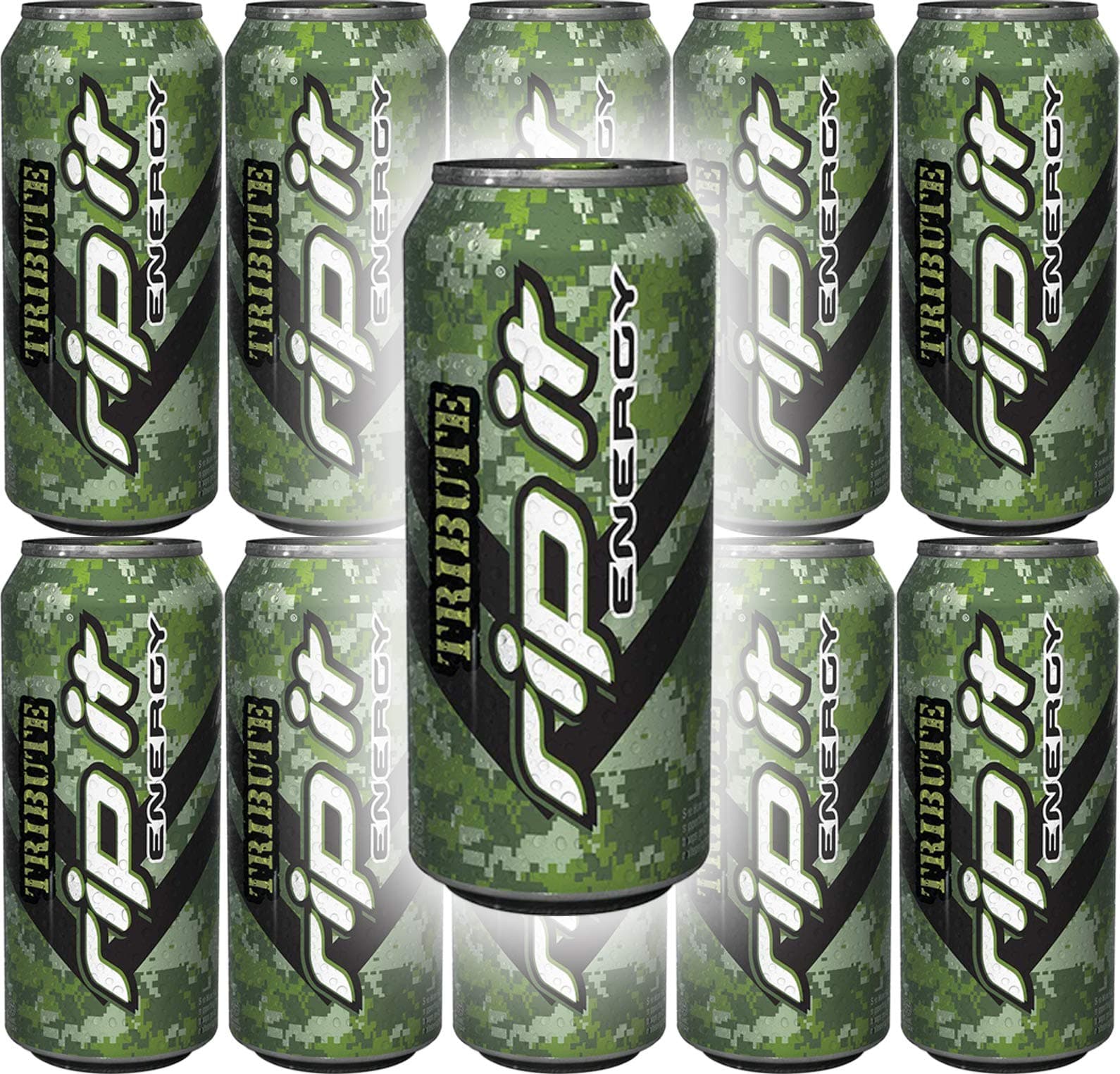 Rip It Energy Tribute Drink 16 Fl Oz Cans, (Pack of 10, Total of 160 Oz)