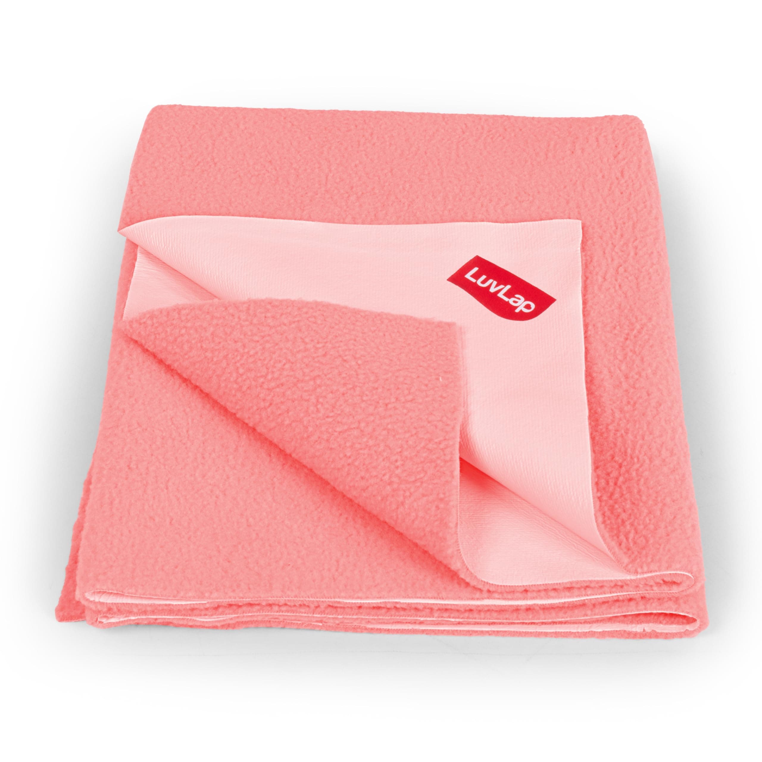 Luv Lap Instadry Extra Absorbent Quick Dry Sheet for Baby, Baby Bed Protector, Waterproof Baby Sheet, 0m+ - Extra Large, 140 x 200cm (Salmon Rose)