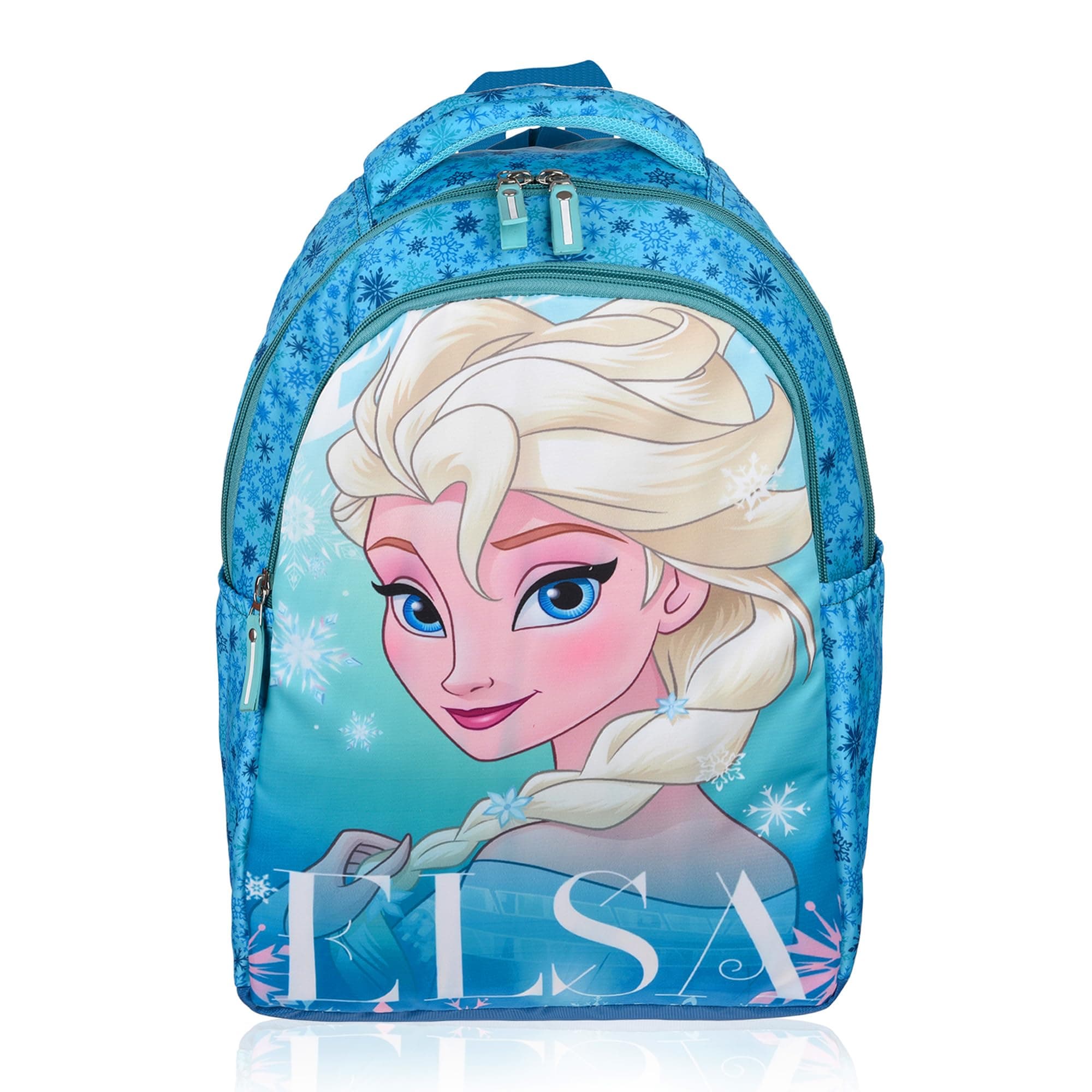 Disney Elsa Backpack | 18L School Backpack for Kids & College Students | 3 Compartment Spacious School Bag | Green