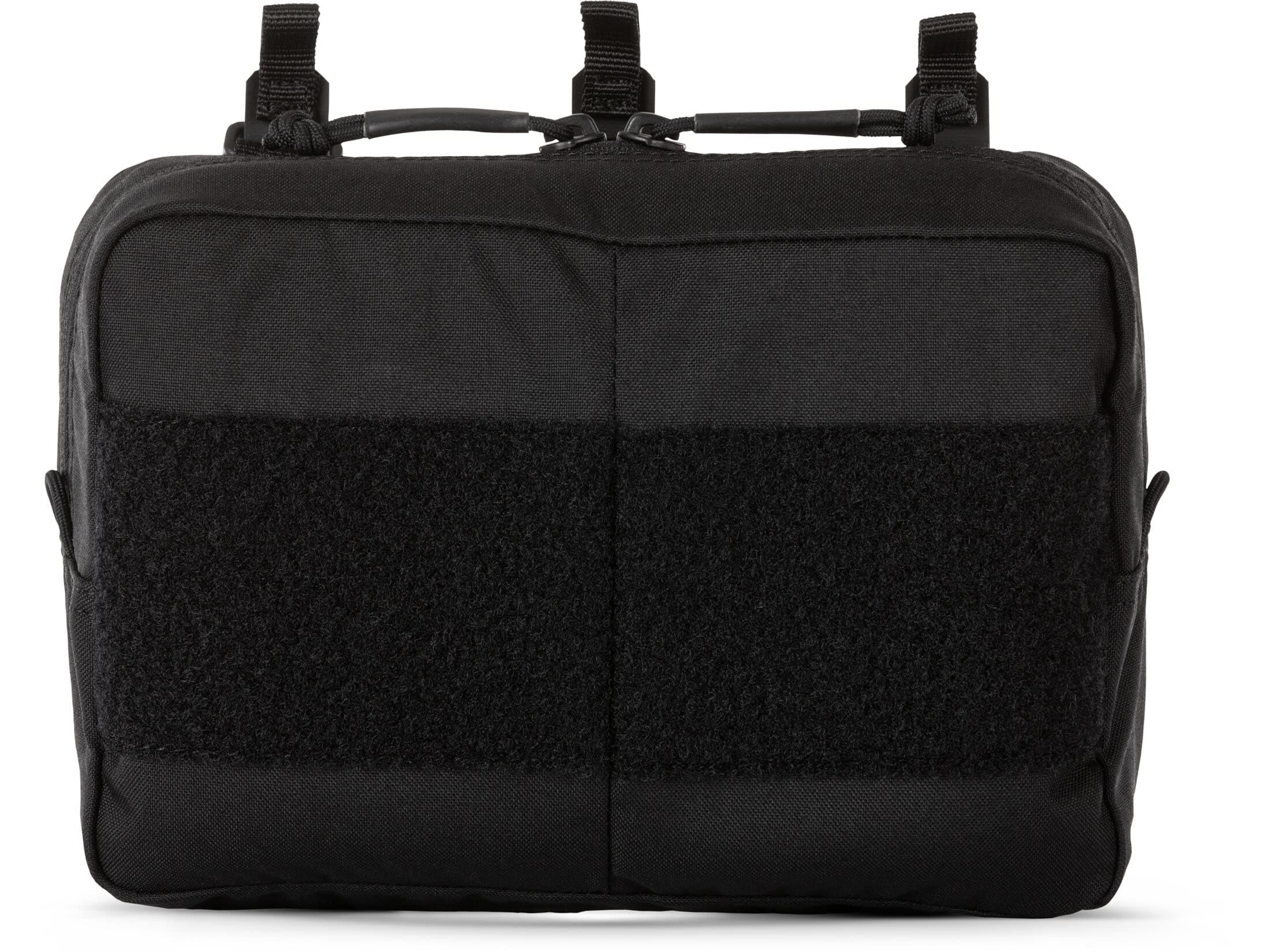 Tactical Unisex Flex Backpack Pouch, Attachable Storage, Dual Zipper, 3.5 Liters, Black, Style # 56657, 9 X 6