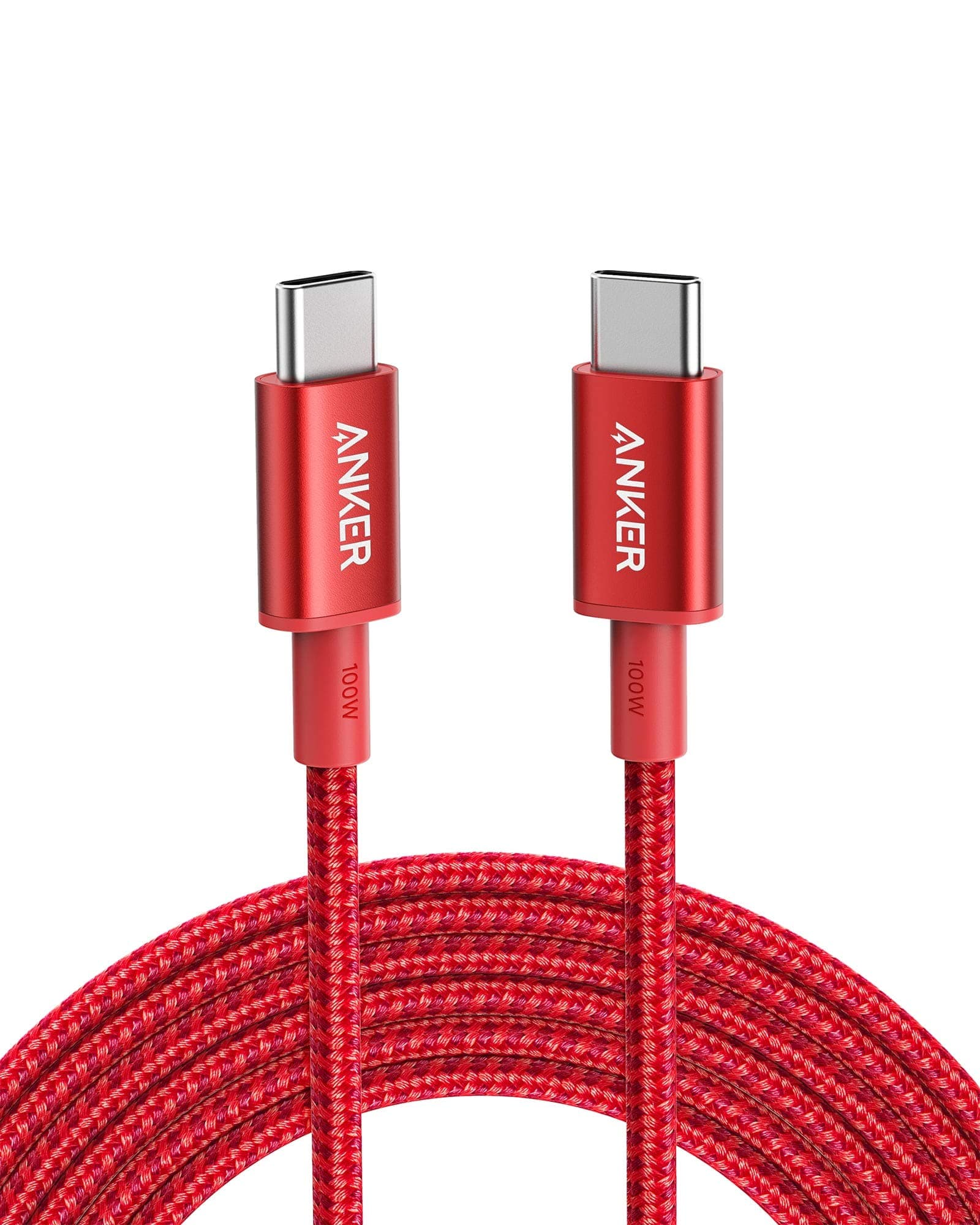 Anker USB C to USB C Charger Cable (10ft/3m), 100W USB 2.0 Type C Cable, Fast Charging Power for MacBook Pro, iPhone 17/16/15, iPad Pro, Samsung Galaxy,and More(Red)