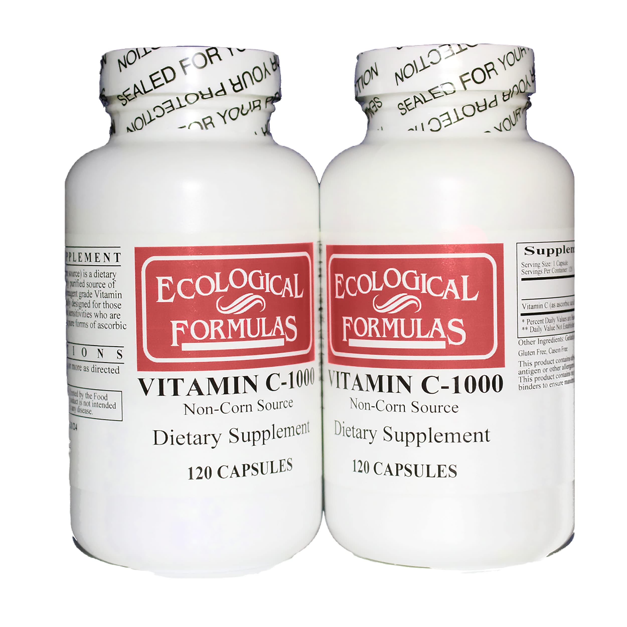 Ecological Formulas Vitamin C from Tapioca for Sensitive Stomachs Convenient 2-Pack