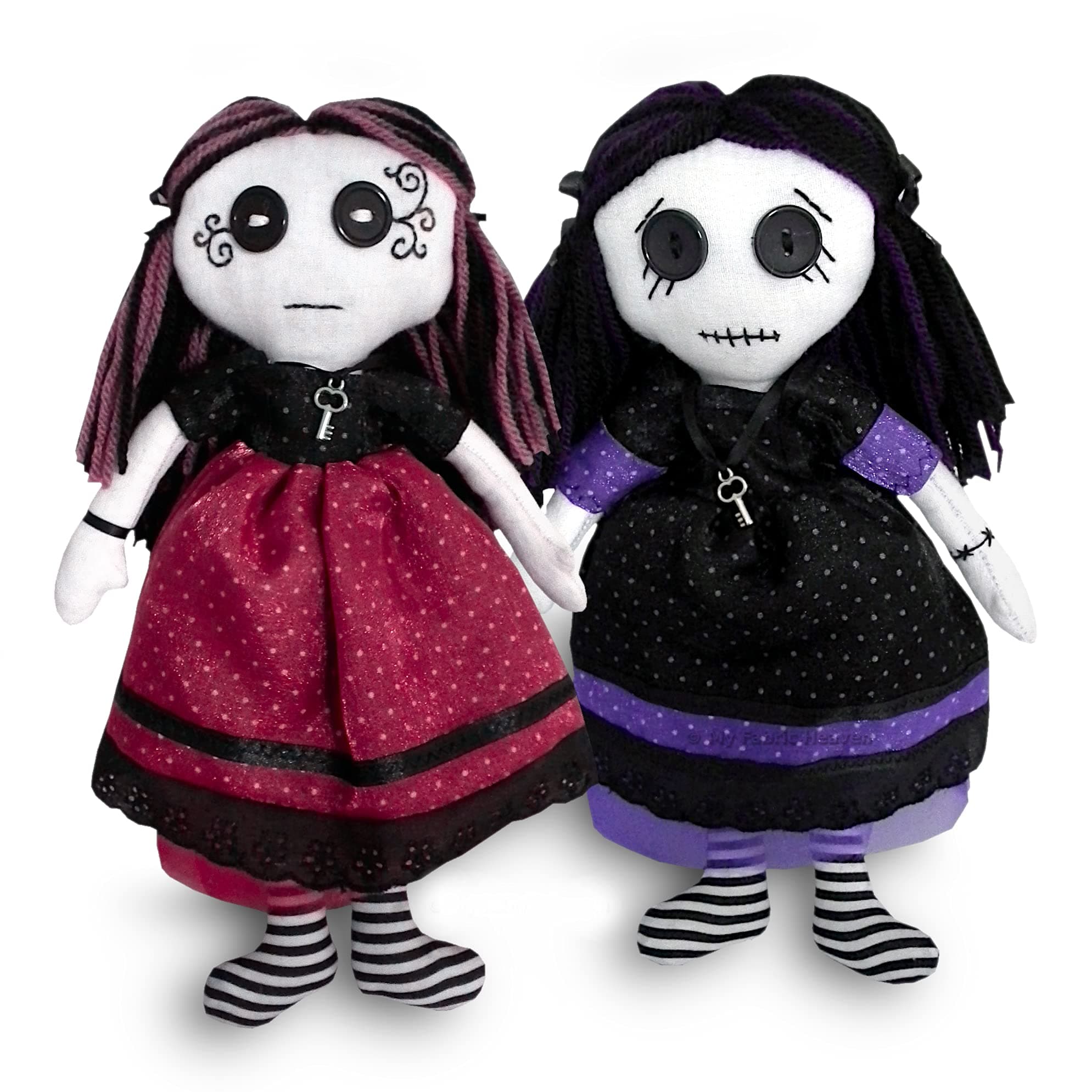 My Fabric Heaven Gothic Rag Doll Sewing Pattern 25 cm Halloween Themed Stuffed Soft Toy & Easy Photo-Tutorial Booklet. Free Post