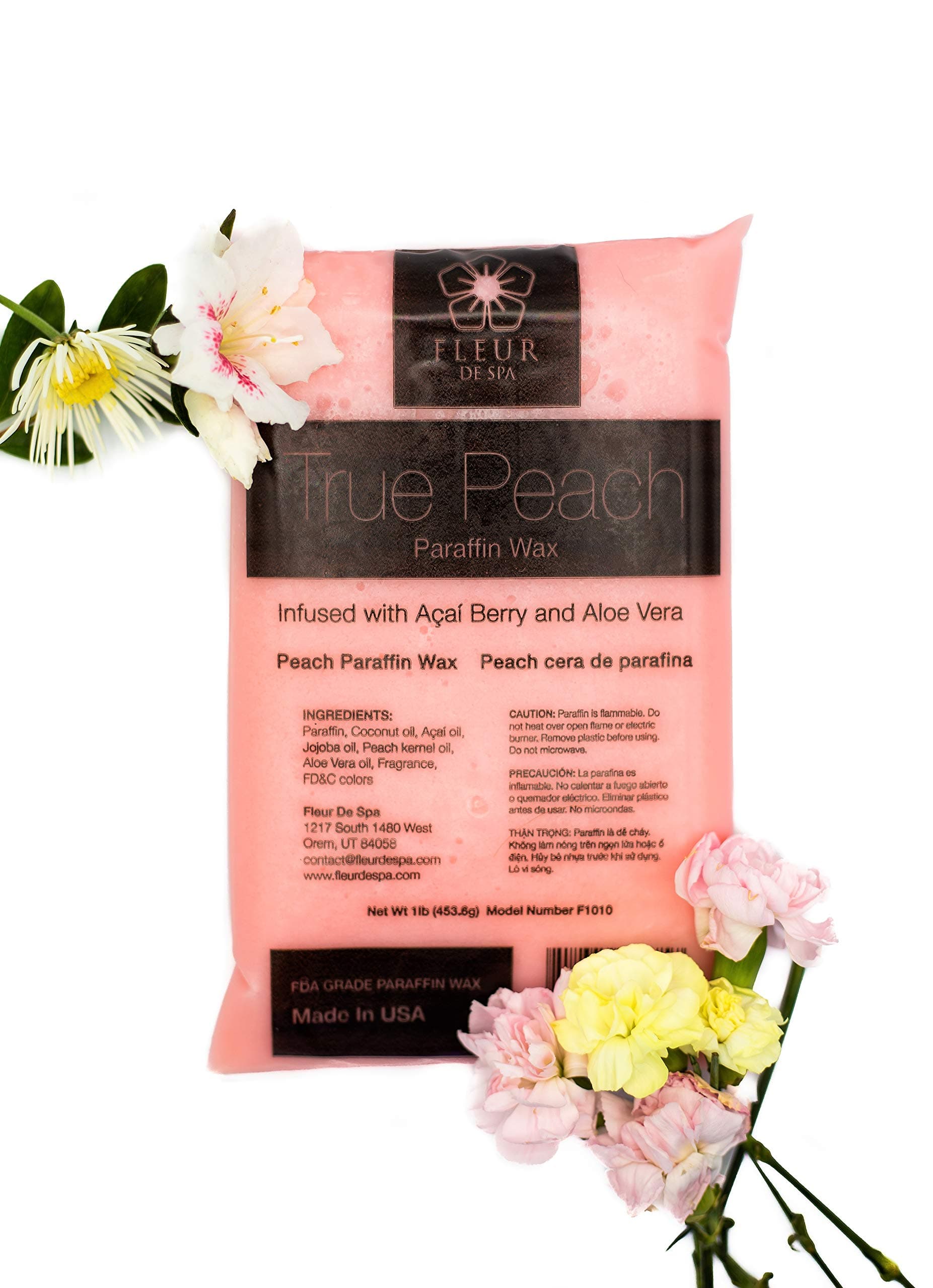 True Peach Paraffin Wax 6lbs. Fleur De Spa