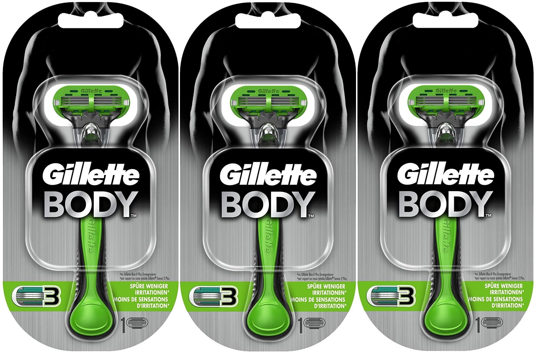 GILLETTE BODY RAZOR 1UP - 3 PACK