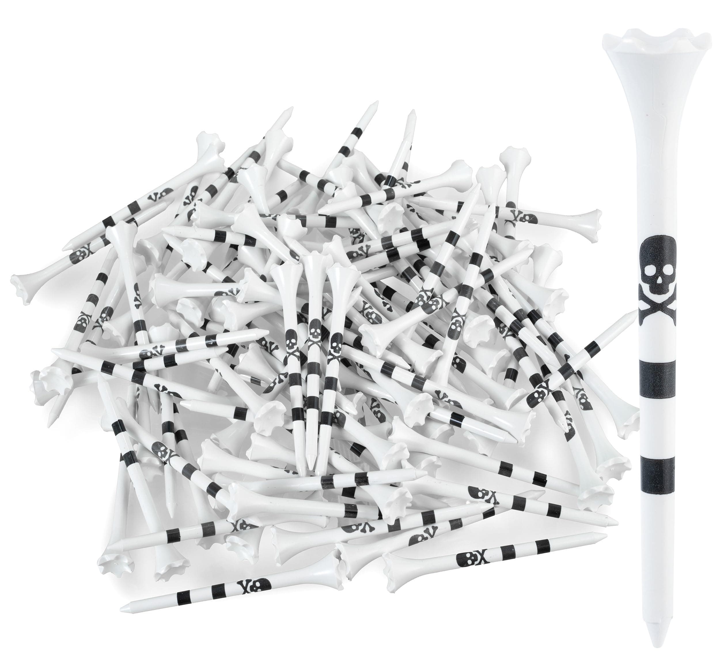 NorthPointe Skull and Crossbones Golf Tees Plastic 3 1/4-100 Tees in Bulk