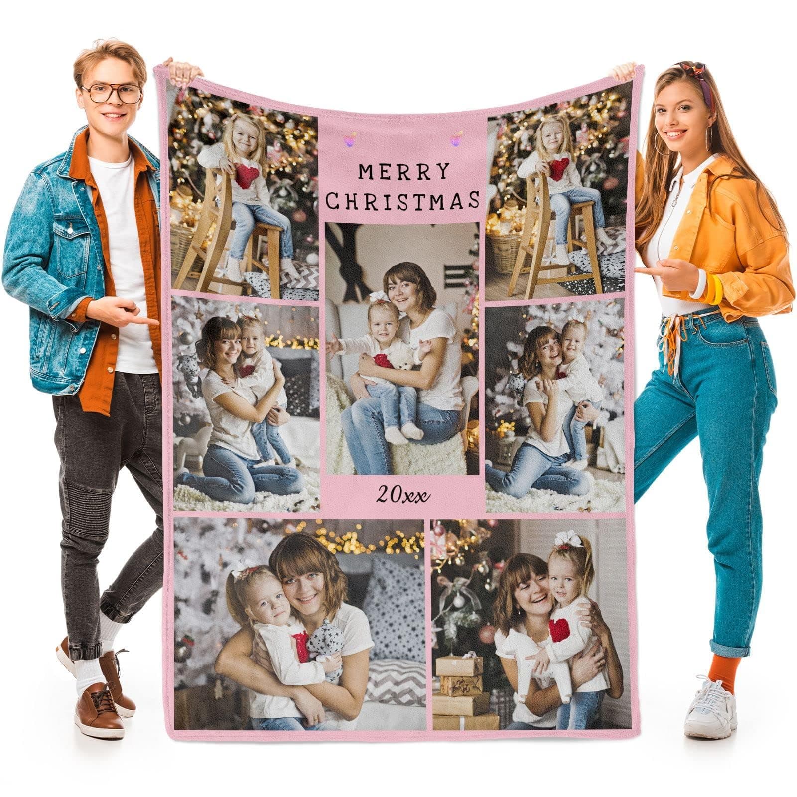 Custom Blankets with Photos, Personalized Photos Blanket Using My Own Photo, Customized Blankets with Picture, Personalized Gifts for Women Men Baby Child