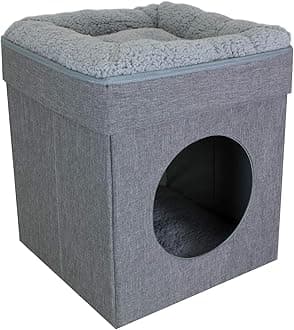 Kitty City Indoor Cat Cube Furniture, Gray Cube