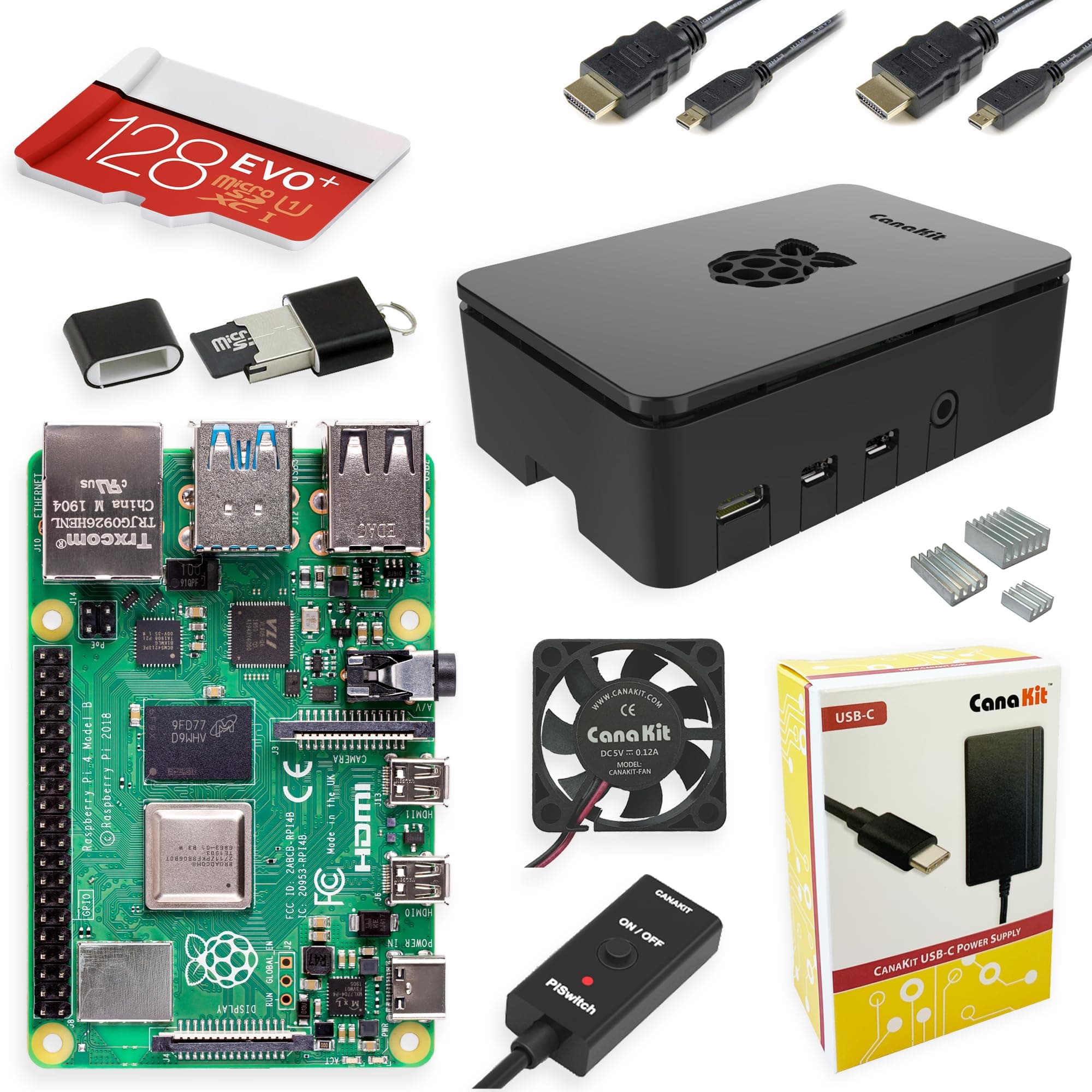 CanaKit Raspberry Pi 4 Extreme Kit - 128GB Edition (2GB RAM)