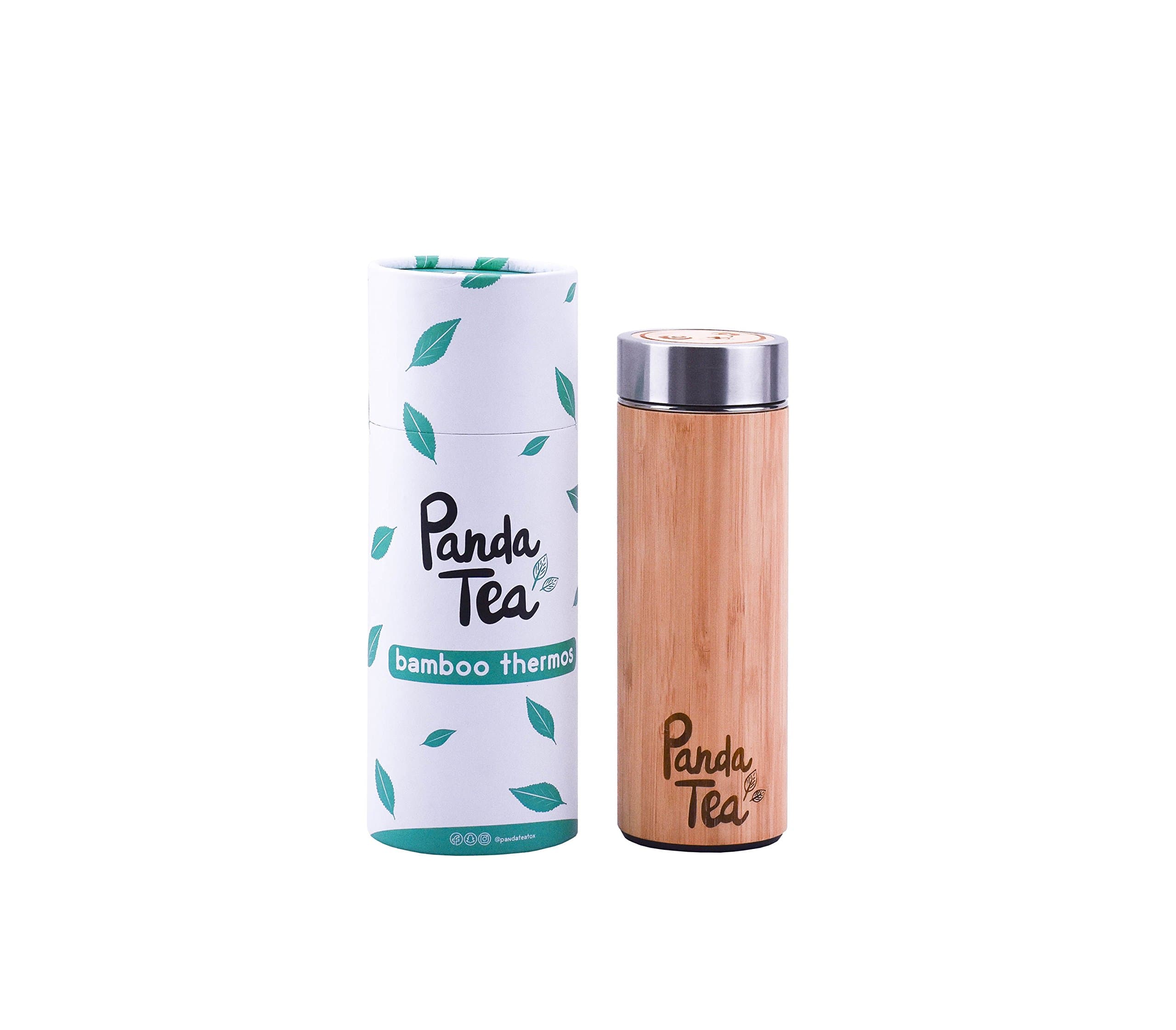 Panda Tea Eco-Friendly Bamboo Thermos, 360 ml