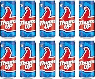 Delicious Flavored Drinks - Soft Refreshing & Irresistible Taste Beverages - Fun Drinking During Hot Summers Or Take Them on Picnics & Trips - Cool Drink To Break Your Thirst (Thums up Can 300ml_P 10)