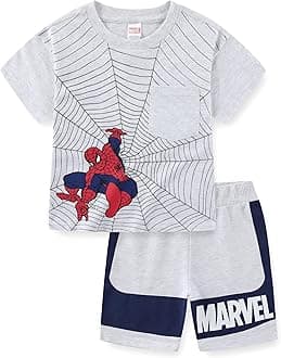 Marvel Spider-Man Boys Short Sleeve T-Shirt and Shorts Set for Big Kids