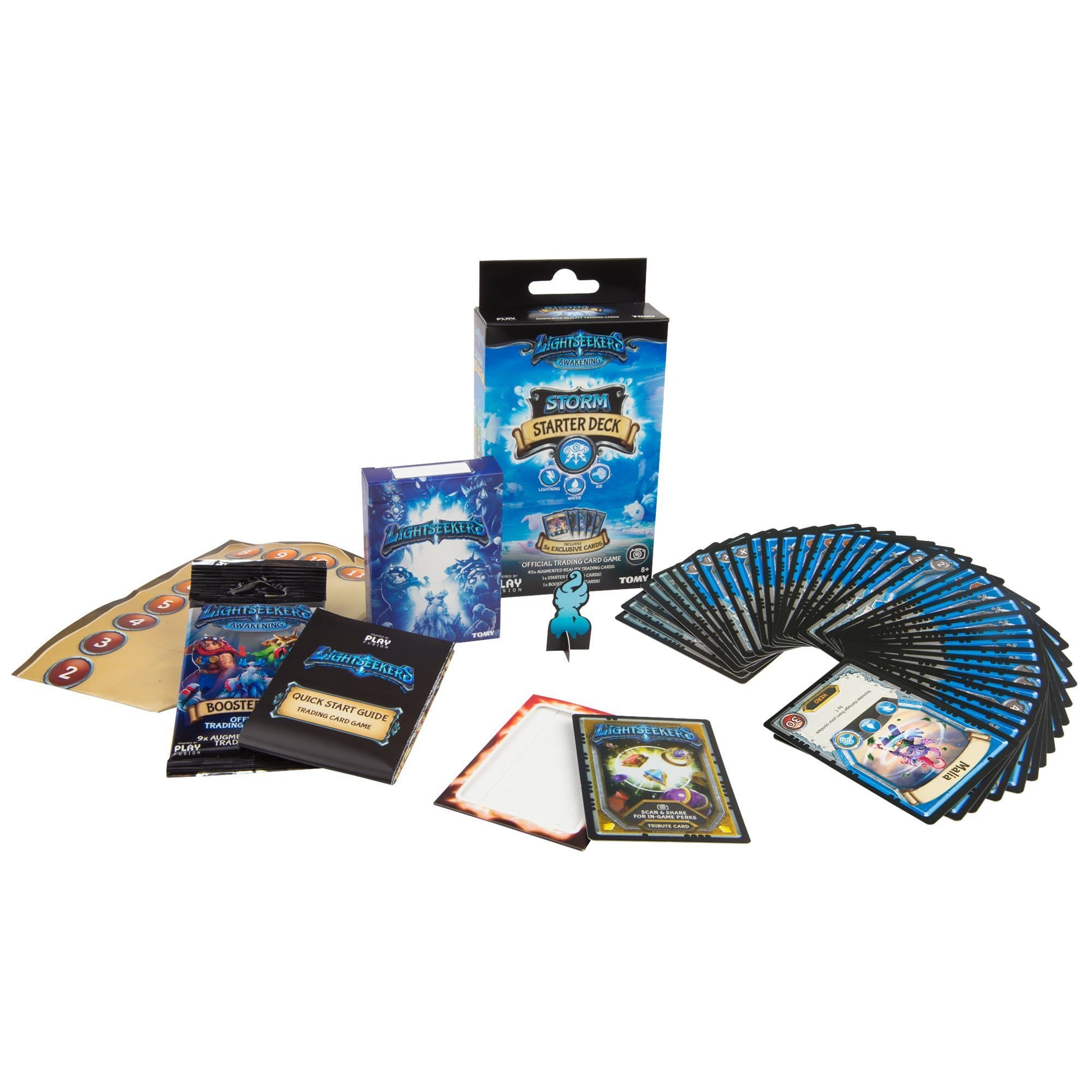 TOMY Lightseekers Trading Card Game Starter Deck, Storm