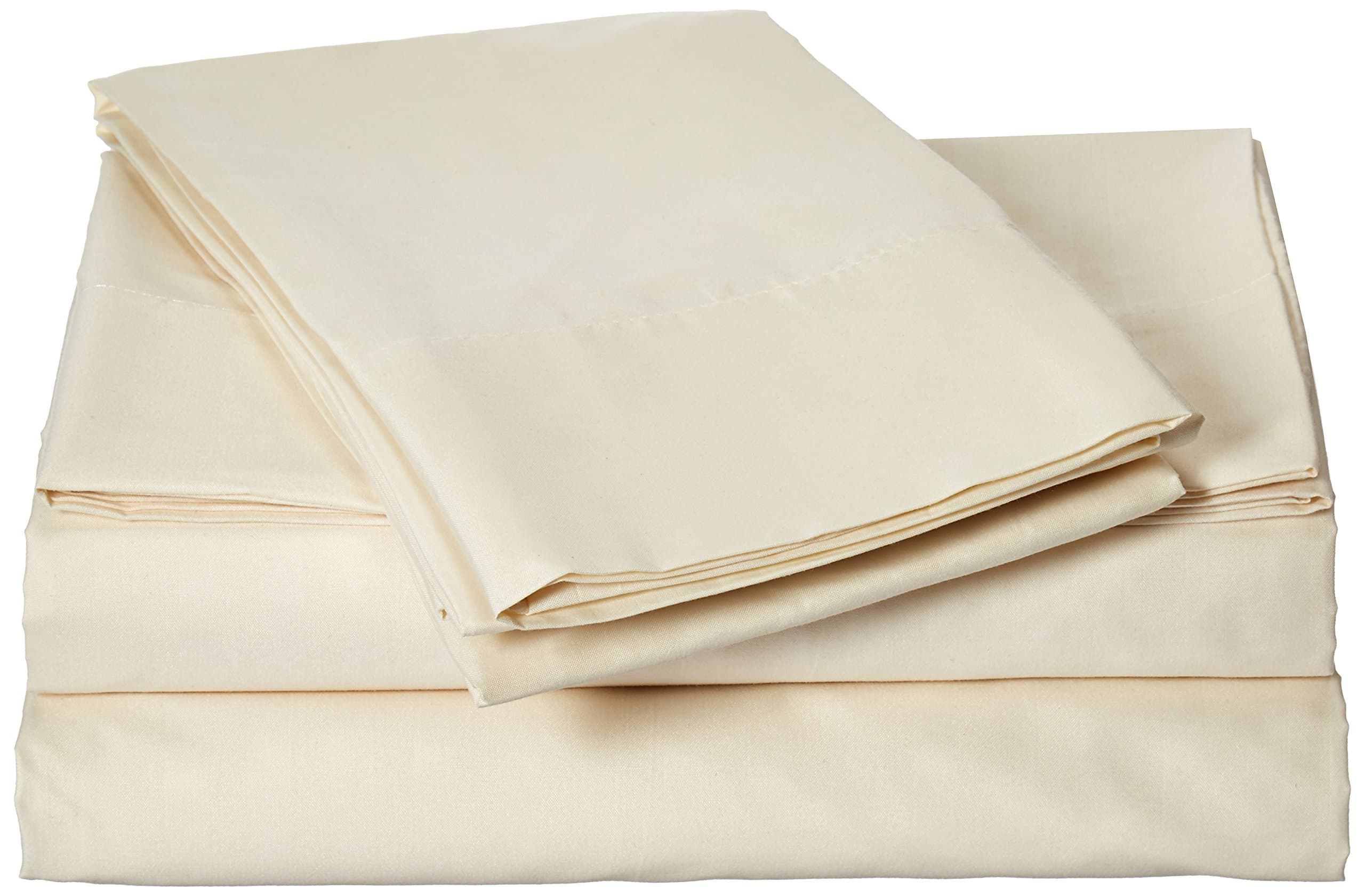 Comfort Linen 300 Thread Count Cotton Dobby Stripe Sheet Set- Assorted Colors/sizes, Twin - Ivory