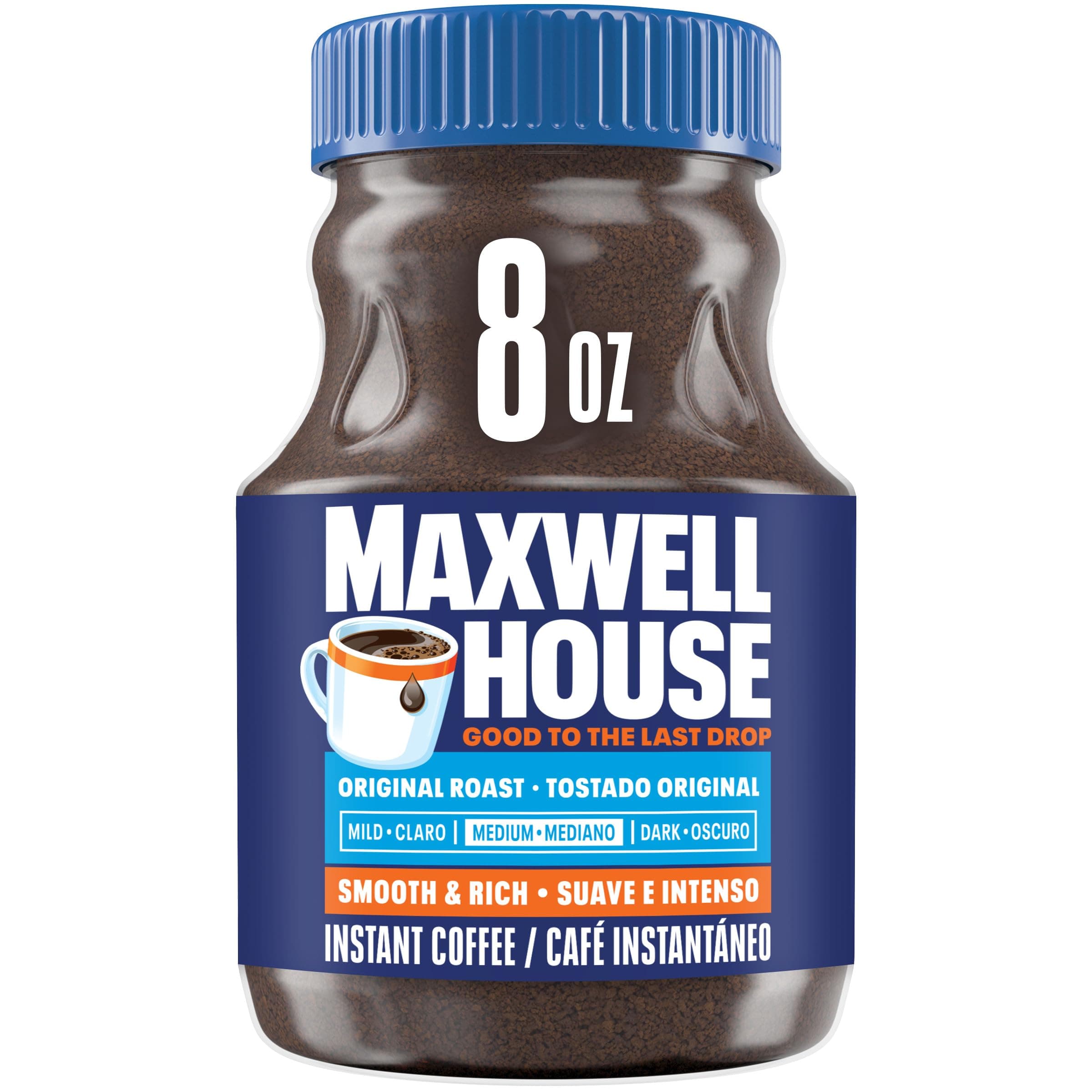 Maxwell House Original Instant Coffee in Plastic Jar 8 oz