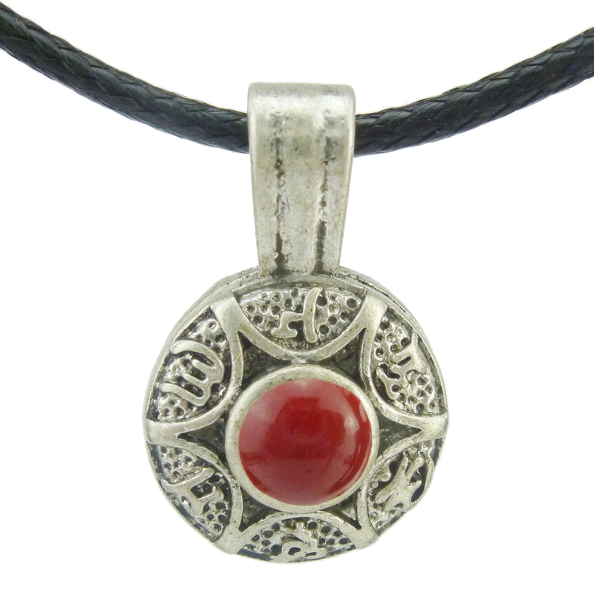 2pcs 20mm Round Hexagram Loop Bail Beads Stone 17" Collar Choker Short Necklace 16230