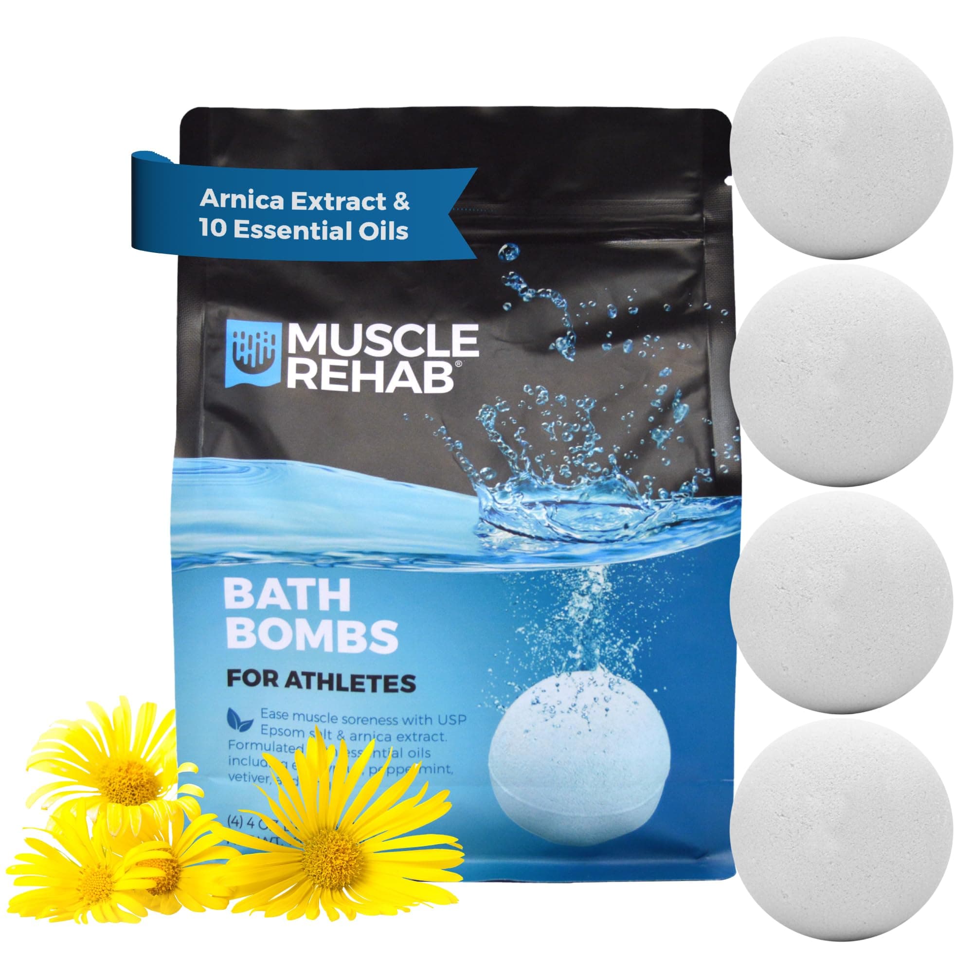 Bath Bombs for Athletes, White, 16 Ounce