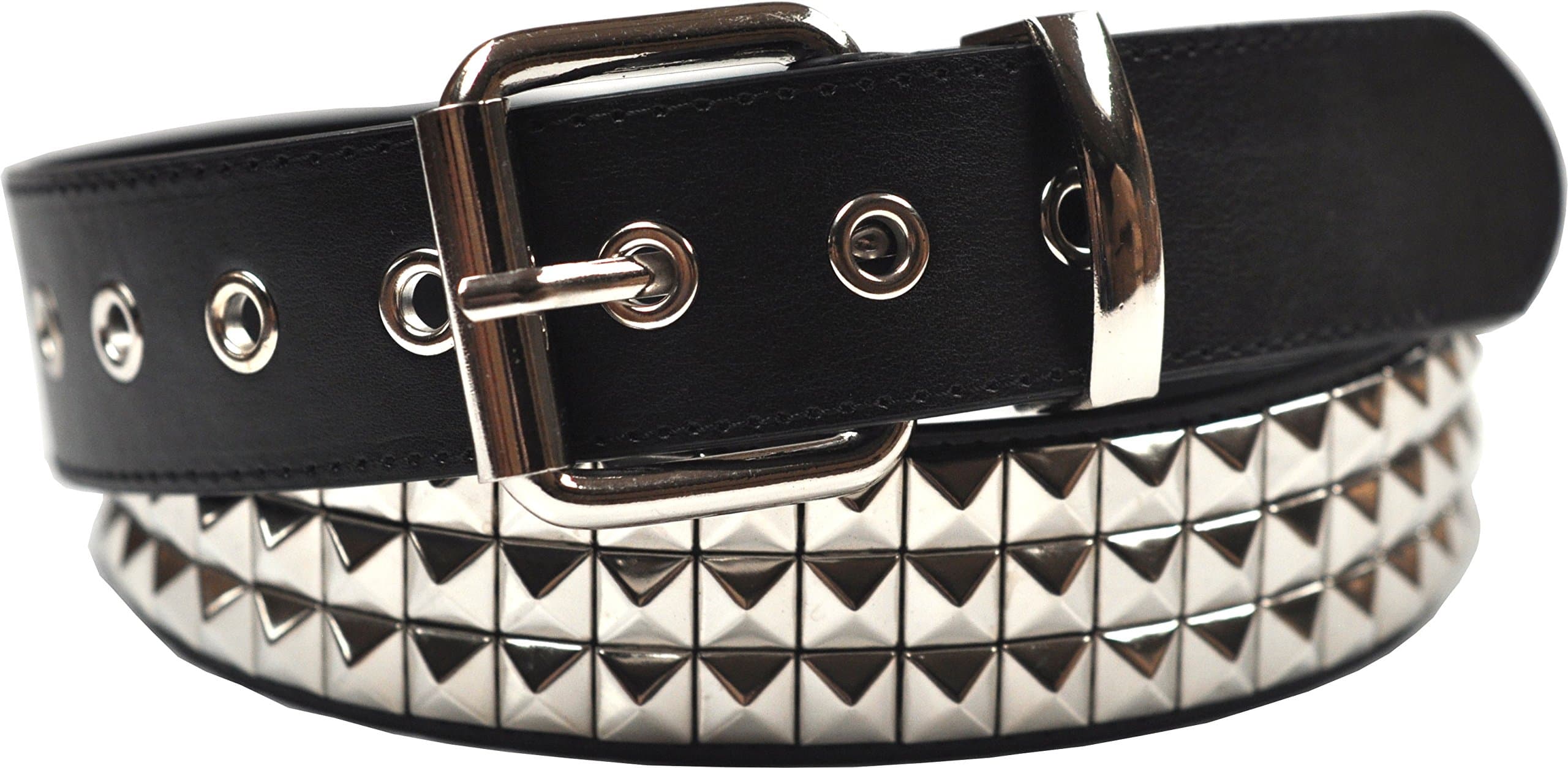 foolsGold 3 Row Pyramid Studded Belt