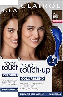 Root Touch-Up by Nice'n Easy Permanent Hair Dye, 5 Medium Brown Hair Color, Pack of 2