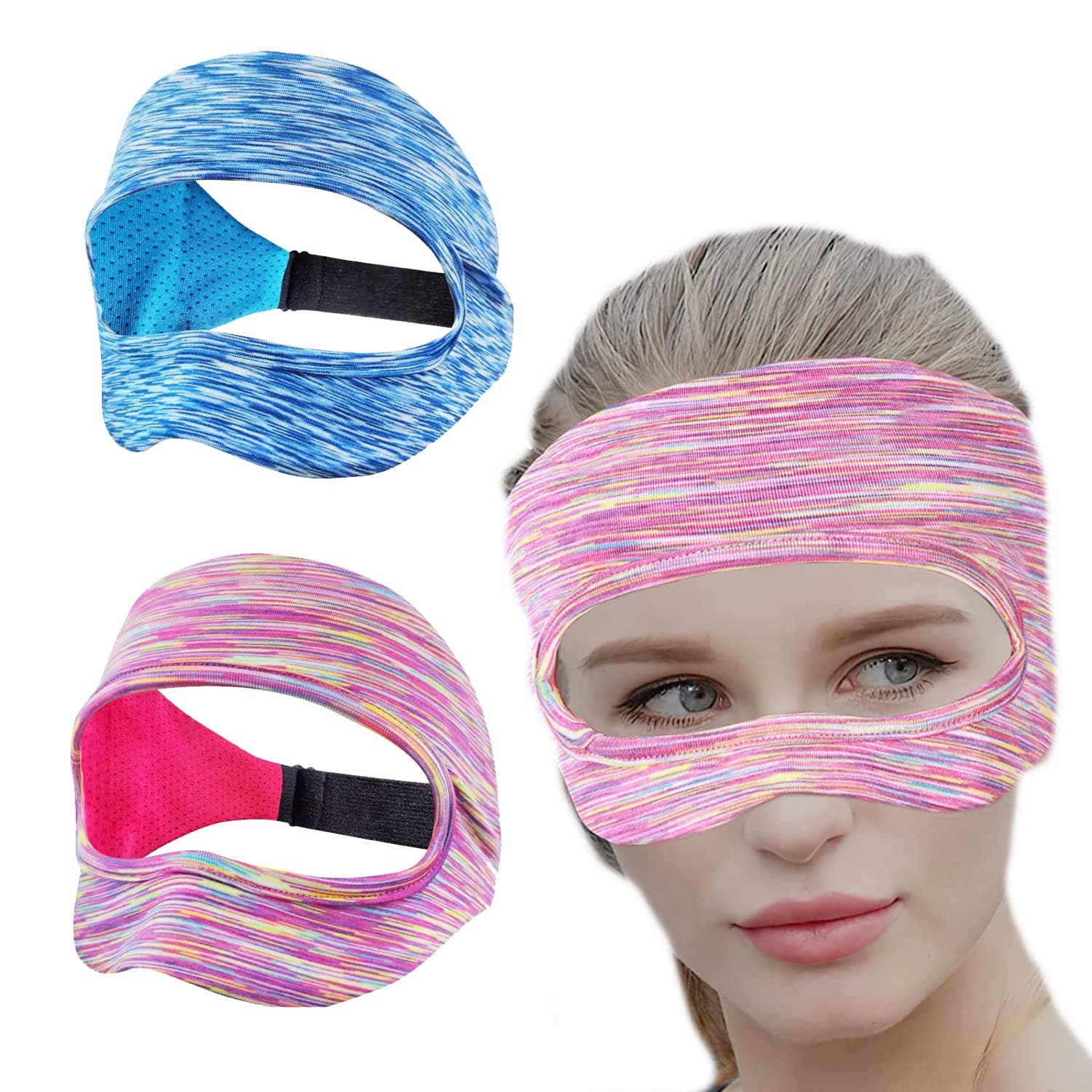 Silicone VR Face Cover for Oculus Quest 3 (Blue Red)