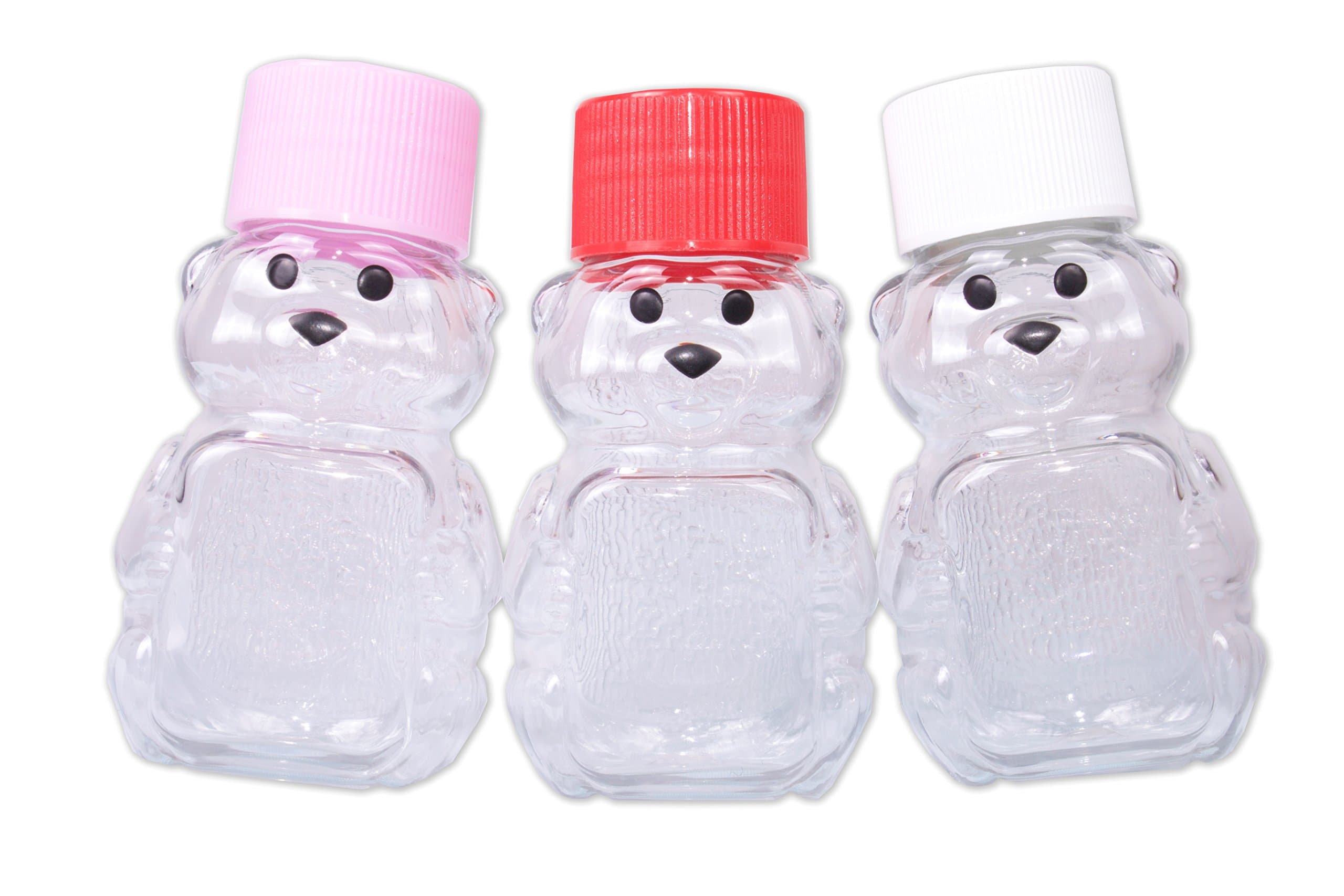 2-ounce RetroPak Plastic Panel Bear Valentine Variety 24-Pack (Red, white and pink caps)
