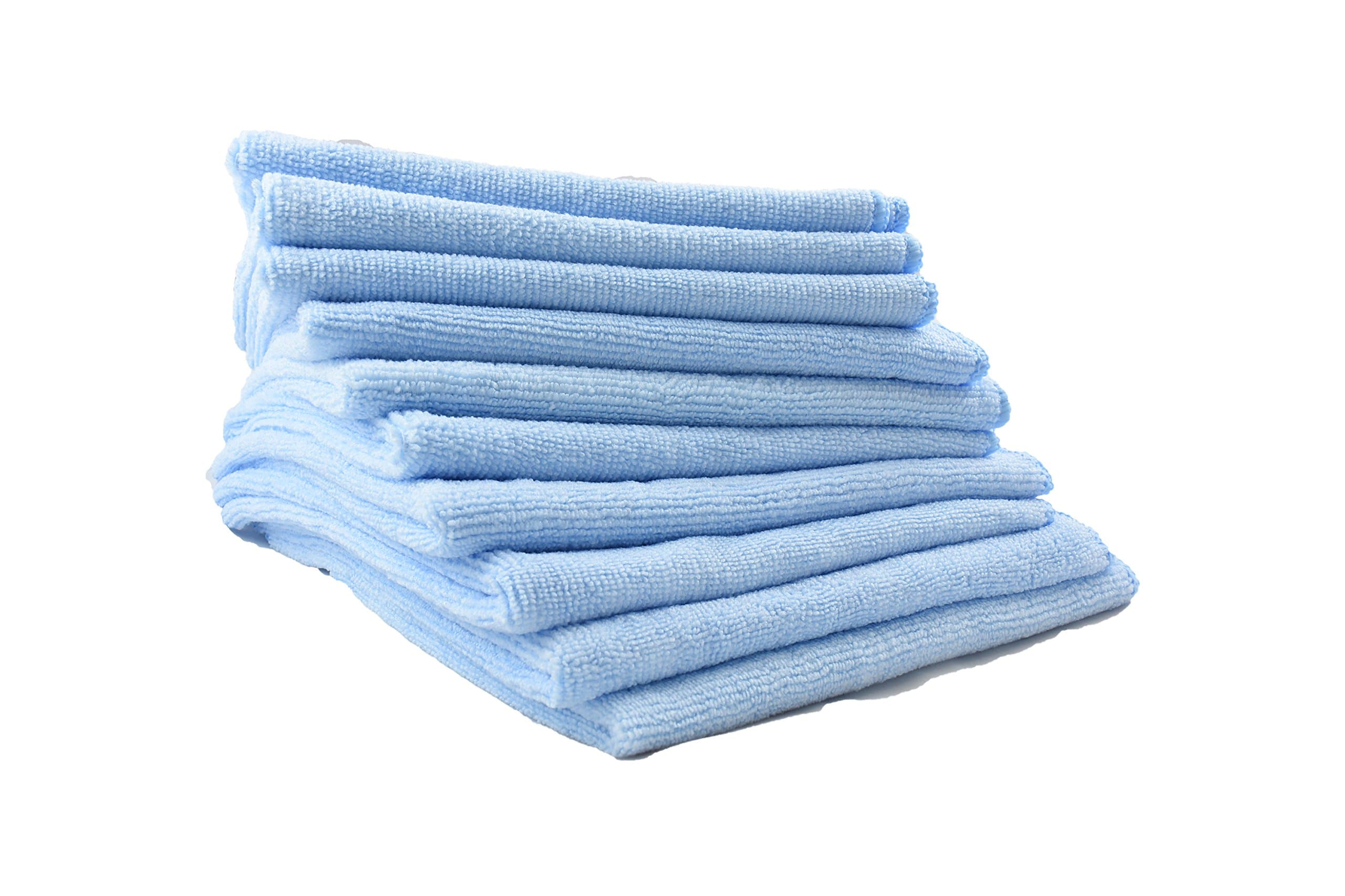 Slush HD Premium Microfiber Towels for Car, Bath or Kitchen (10 Pack) Auto Detailing & General Cleaning Luxury Cloths|Perfect for Car Interior, Dishes, Furniture, Glass, Hands or Face|15"x 15" Blue