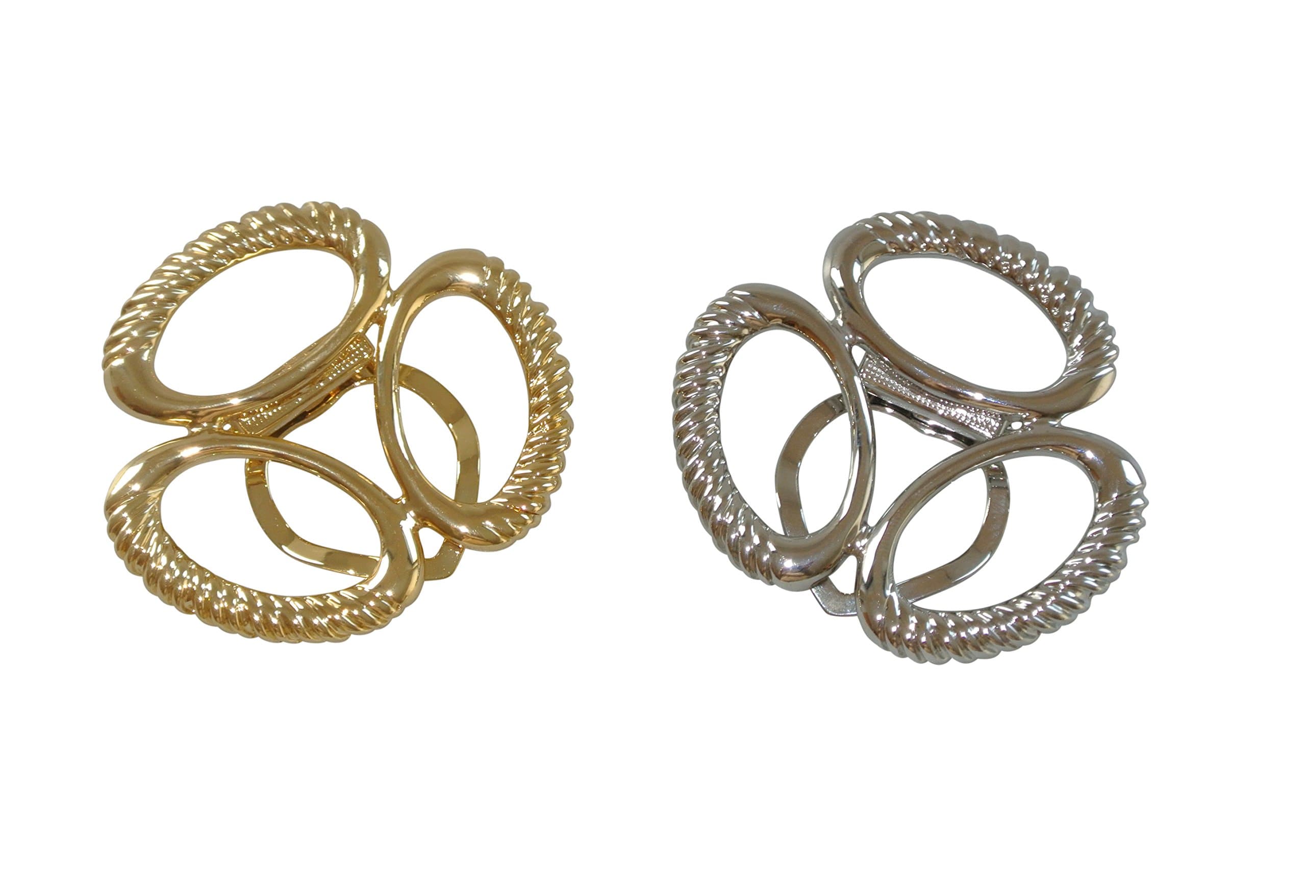 Intercharms© Gold and Silver Scarf Brooch