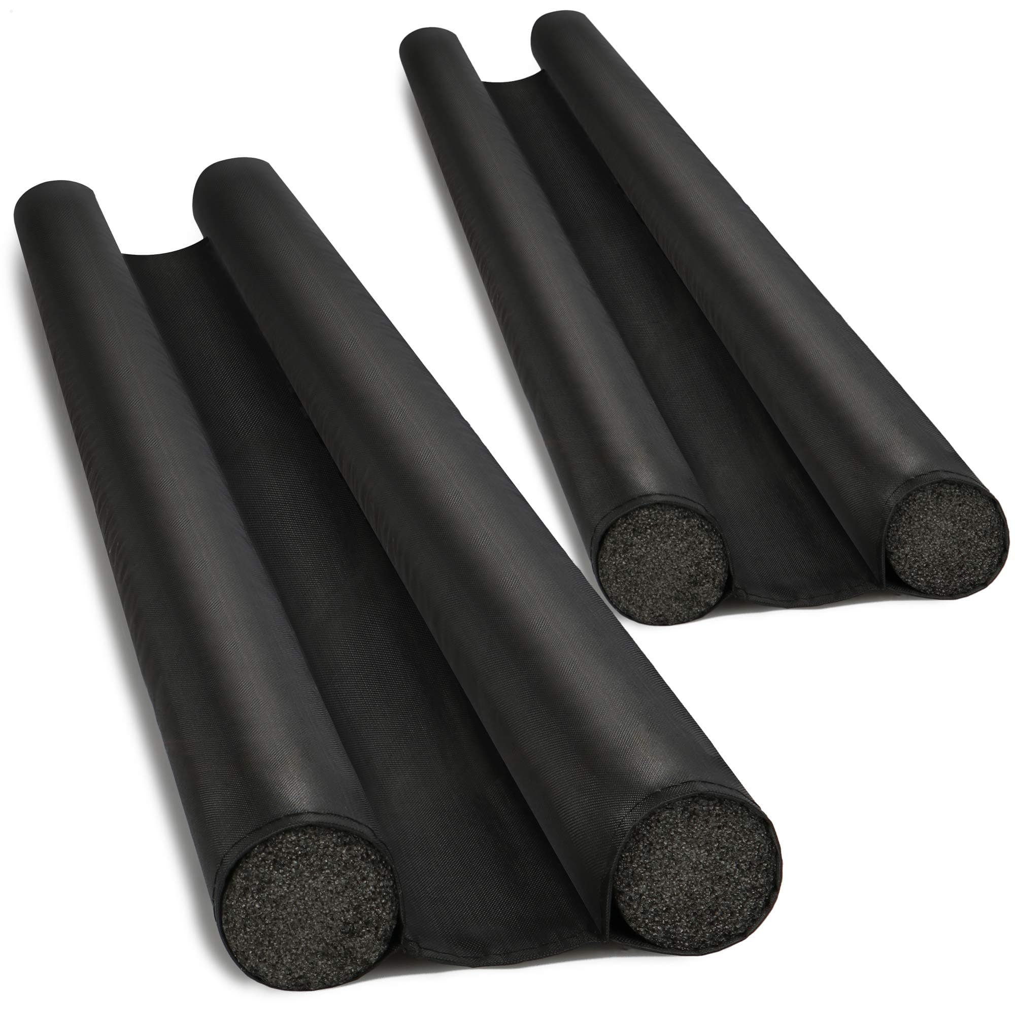 com-four® 2x Cuttable draught excluders for all standard doors, door bottom seal, draught excluder with double insulation - door seal, cold protection, save heating costs (002 pieces)