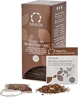 Organic Rooibos Cacao Chai Tea | 100% Organic Whole Leaf Tea | Certified Vegan | 40x Biodegradable Stitched Teabags, (1 x 80 g),1010650001
