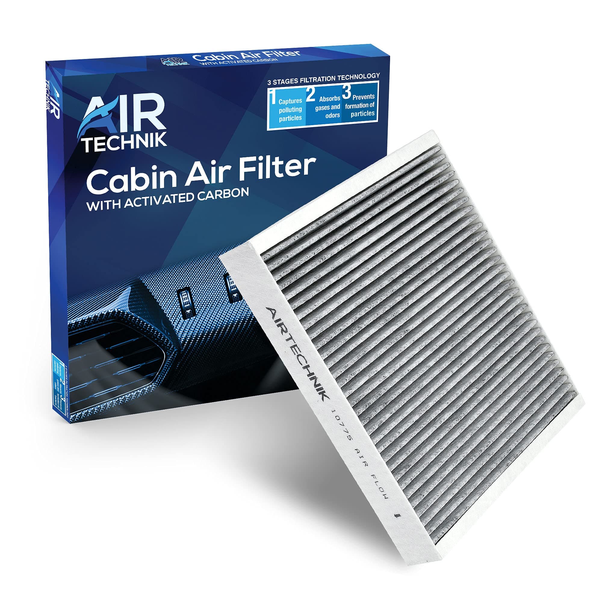 AirTechnik CF10775 Cabin Air Filter w/Activated Carbon | Fits Select 2010-2022 Buick, Cadillac, Chevy and Saab Models - 13271190