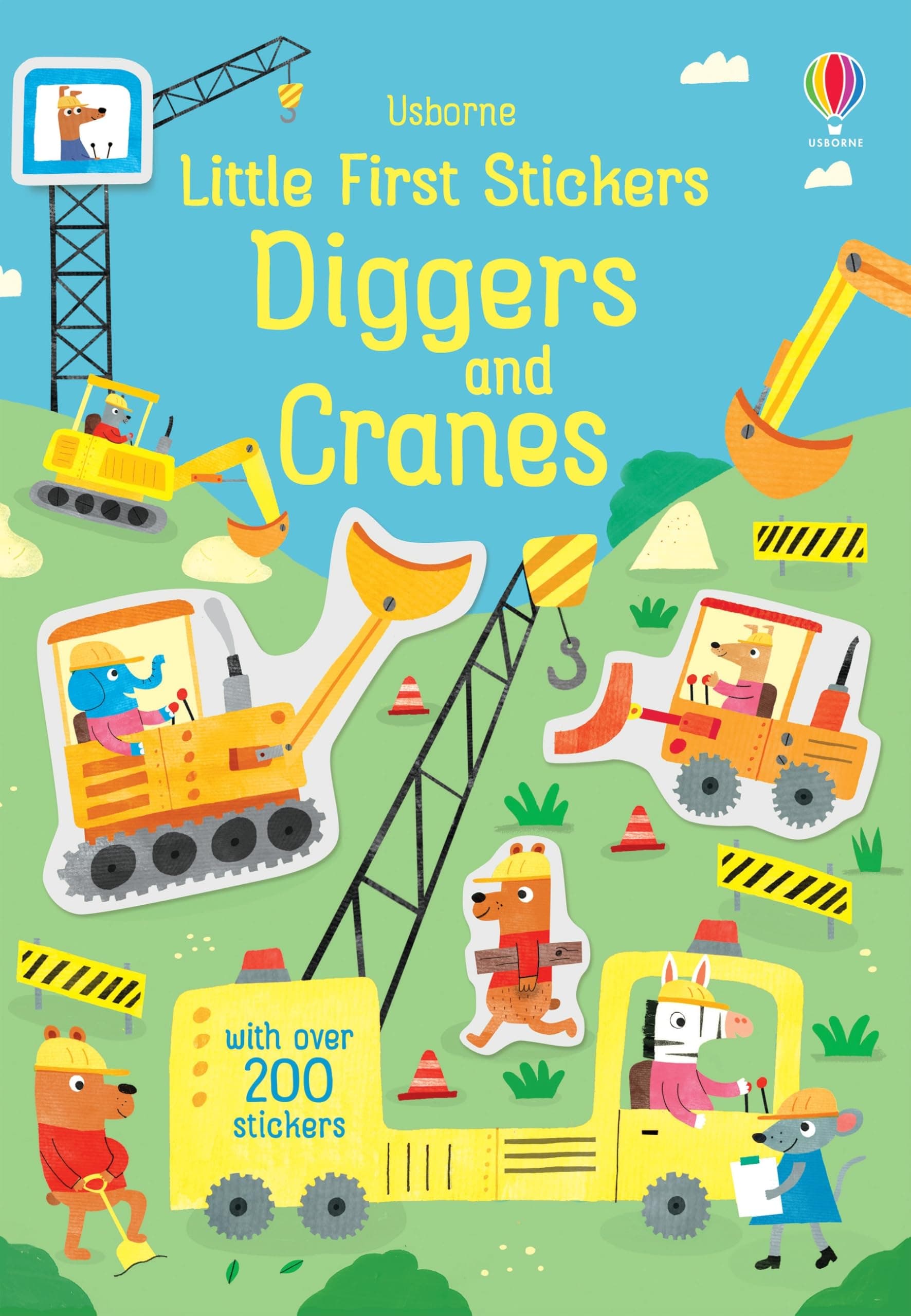 Usborne Little First Stickers Diggers and Cranes