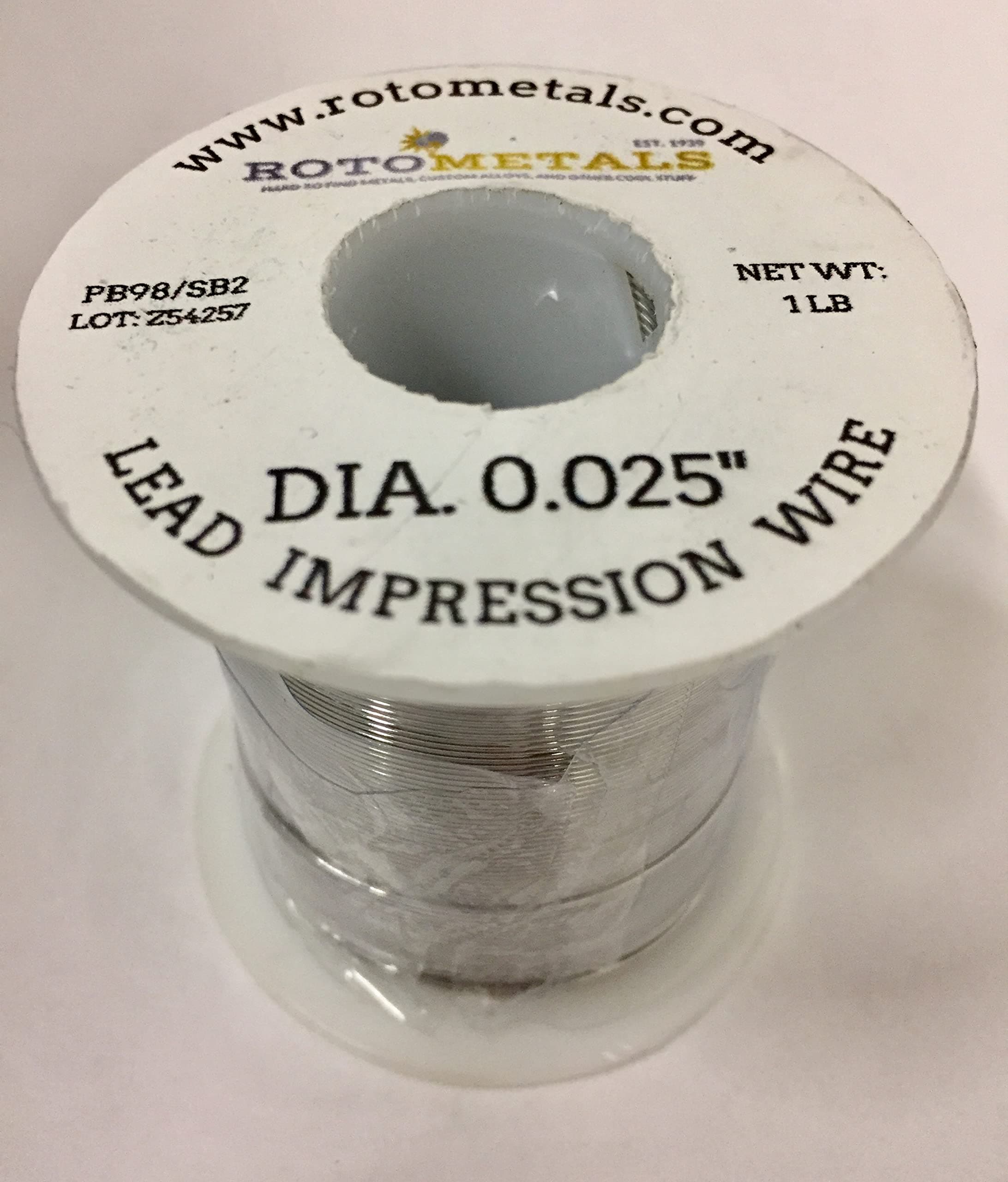 Lead Impresion Wire - .025 inch Diameter - 1 Pound Spool