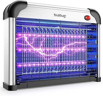 Buzbug - Indoor LED Zapper, 10 Years Lifespan, 3 Lamps Improve Insect Attraction, 3800V High Voltage, Electric Mosquito Zapper, Fruit Flies, Mosquito Flies