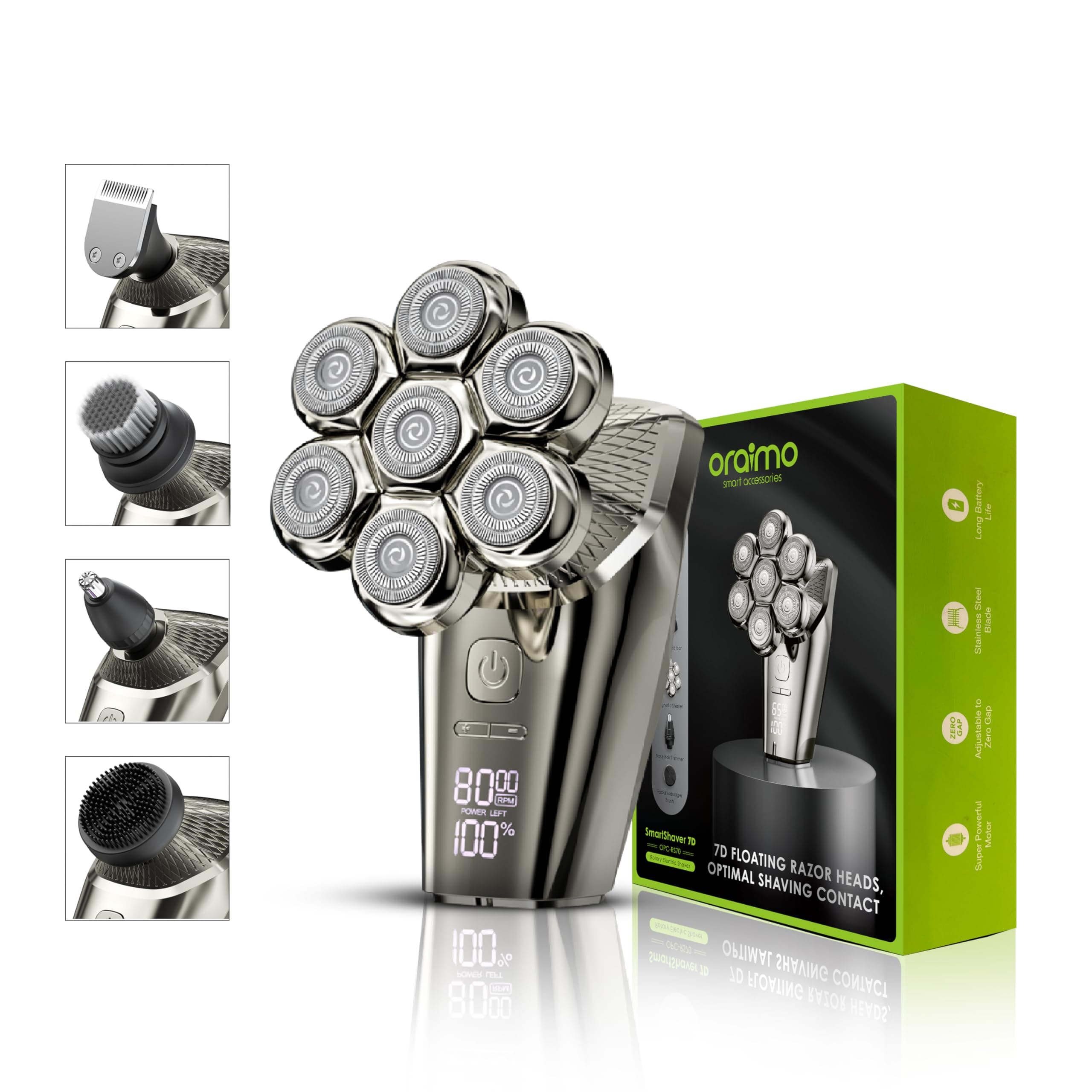 Oraimo Multi 5 In 1 Grooming Kit | Head & Face Shaver | Beard & Nose Trimmer ...