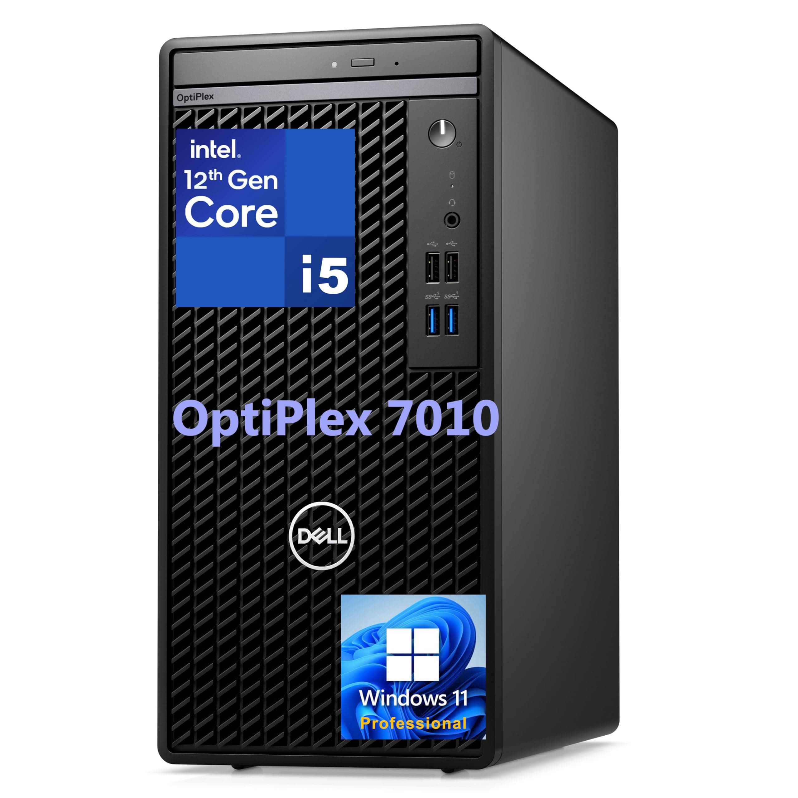 Dell OptiPlex 7010 Tower 7000 Business Desktop Computer, 12th Gen Intel Hexa-Core i5-12500 (Beat i7-11700), 16GB DDR4 RAM, 1TB PCIe SSD, DVDRW, RJ-45, Windows 11 Pro