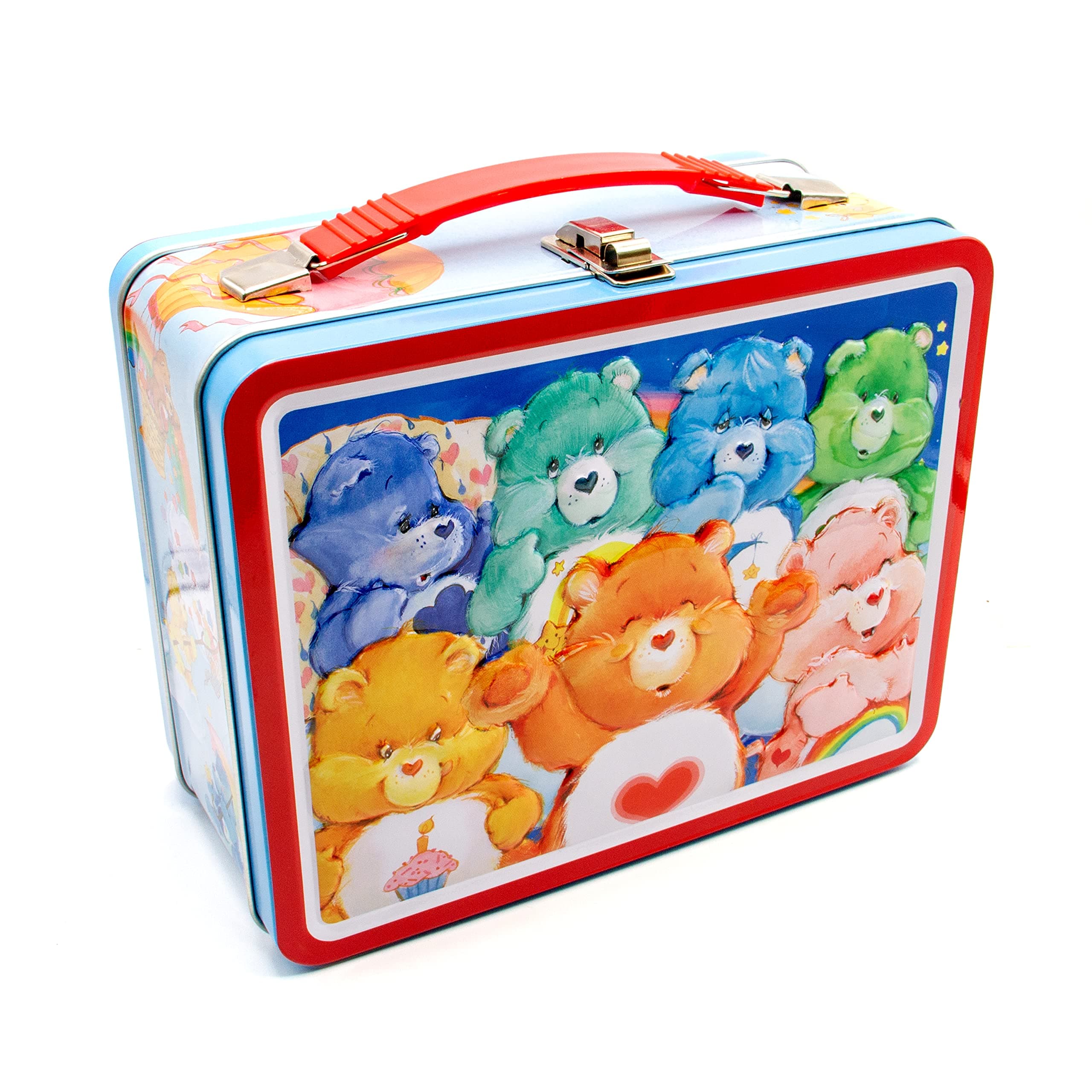 AQUARIUS Care Bears Fun Box - Sturdy Tin Storage Box with Plastic Handle & Embossed Front Cover - Officially Licensed Care Bears Merchandise & Collectible Gifts