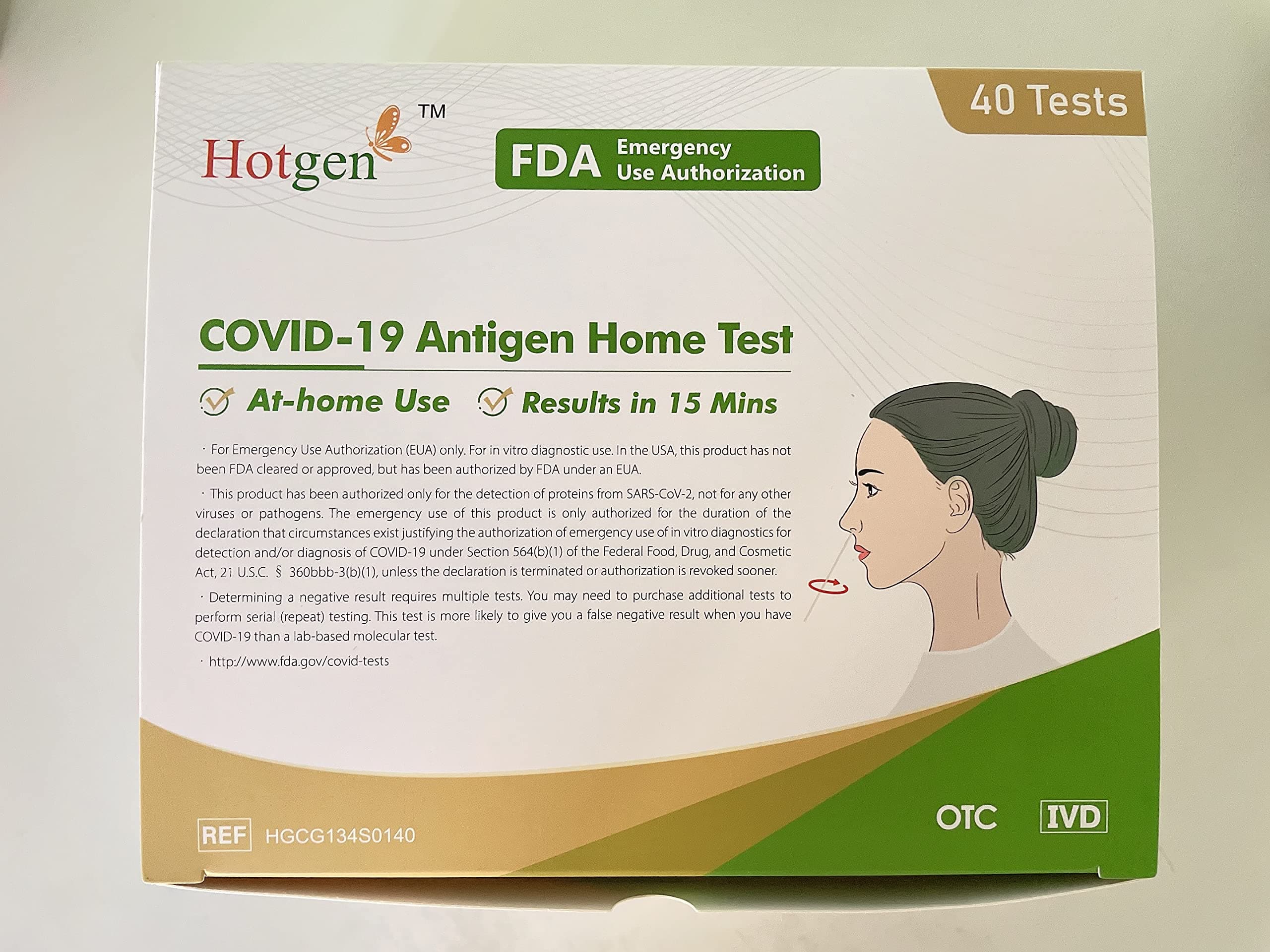 Hotgen - COVID-19 Antigen Home Test -1 Pack, 40 Tests Total