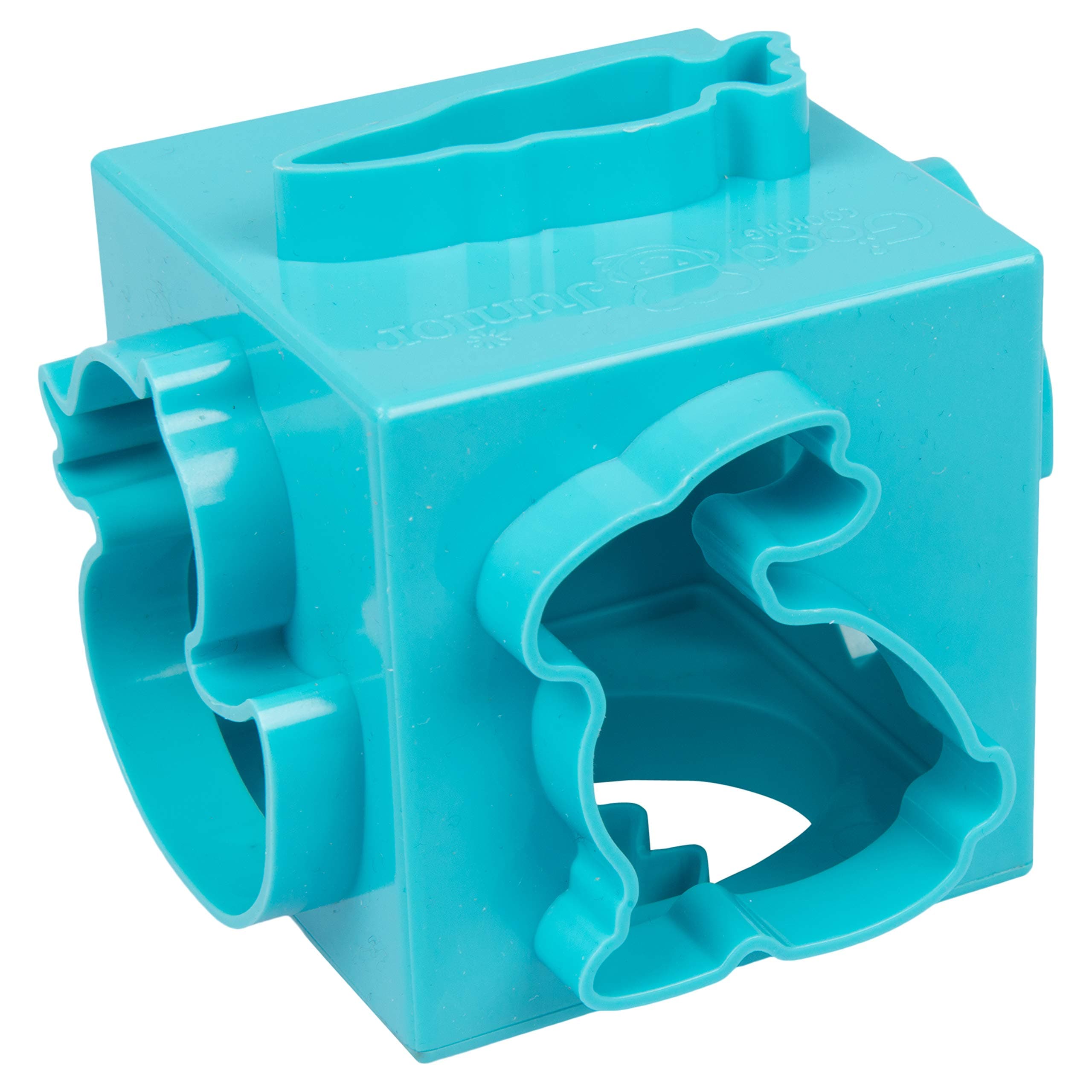 Easter Cookie Cutter Cube- Space Saving Clutter-Free Design Makes 6 Difft Shapes at Once- Bunny, Duck, Egg, Carrot, Flower, Butterfly- Easy to Use & Clean- Washer Safe, Perfect Holiday Basket Treats