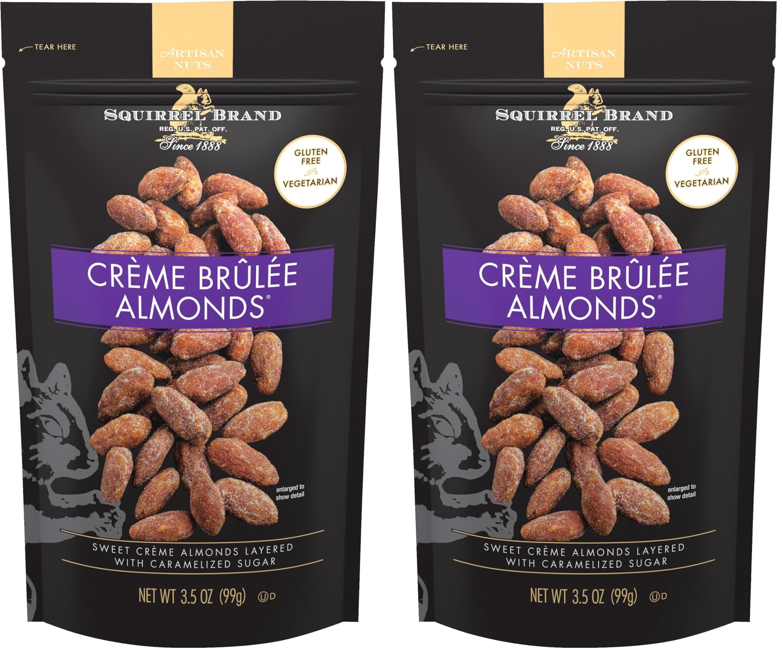 Crème Brulee Almonds, 3.5 OZ (Pack of 2)