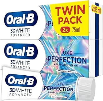 Oral-B 3D White Advanced Luxe Perfection Toothpaste 2 x 75ml Twin Pack
