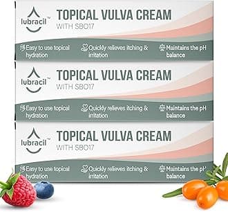 Topical Vulva Cream - Daily Feminine Care Moisturizer Helping with Vaginal Dryness, Burning, Itching, Lubrication & Comfort for Women Estrogen Free, Non-GMO. Omega-7, Vitamin E - 1.76 Fl Oz, 3 Pack