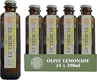 Olive Lemonade | Case of 24 x 200ml Bottles | Multipack | Natural Ingredients | Made with Natural Lemon juice and hints of olive essence | Premium Cocktail Mixer