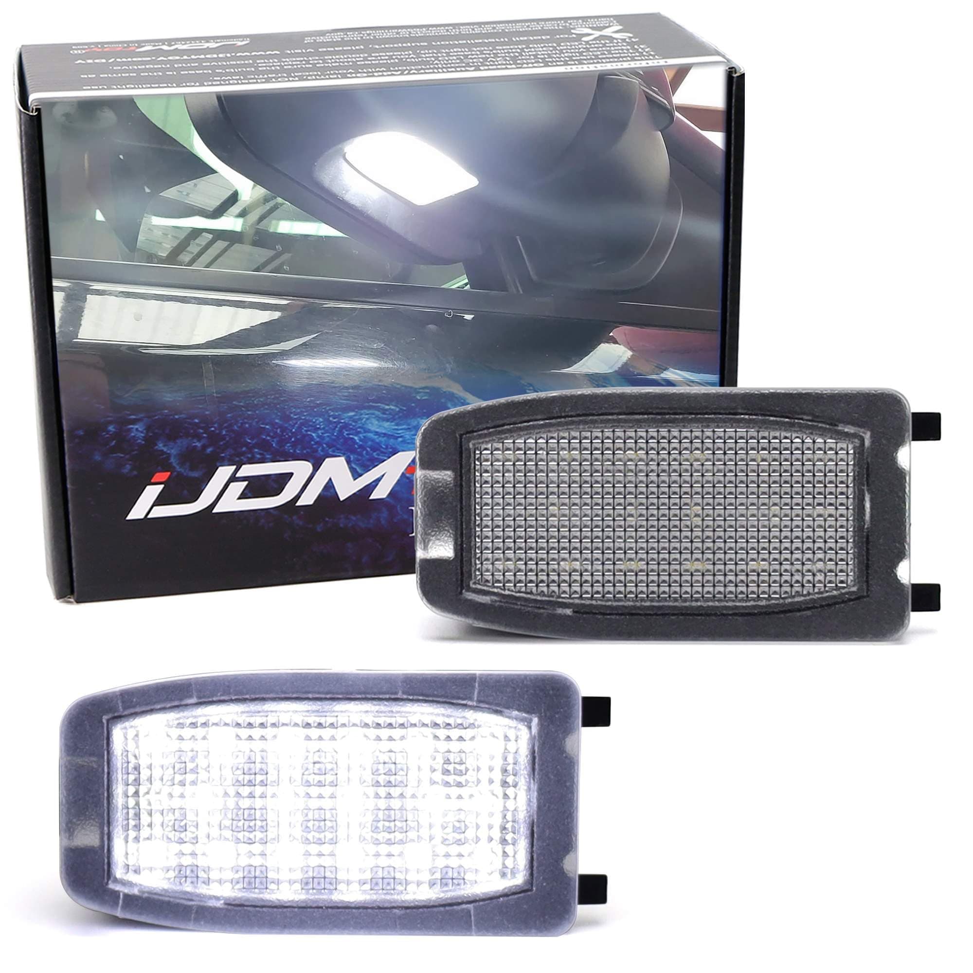 iJDMTOY Xenon White 18-SMD Full LED Under Side Mirror Puddle Lights Compatible With Land Rover Range Rover, Range Rover Sport, LR2 LR3 LR4