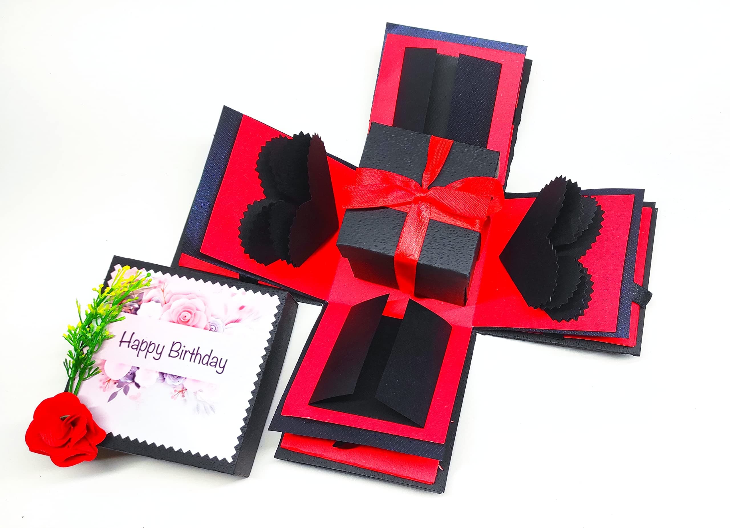 Guls Birthday Explosive box with 3 layer,30 photos and hidden tags 10/10/10 cm